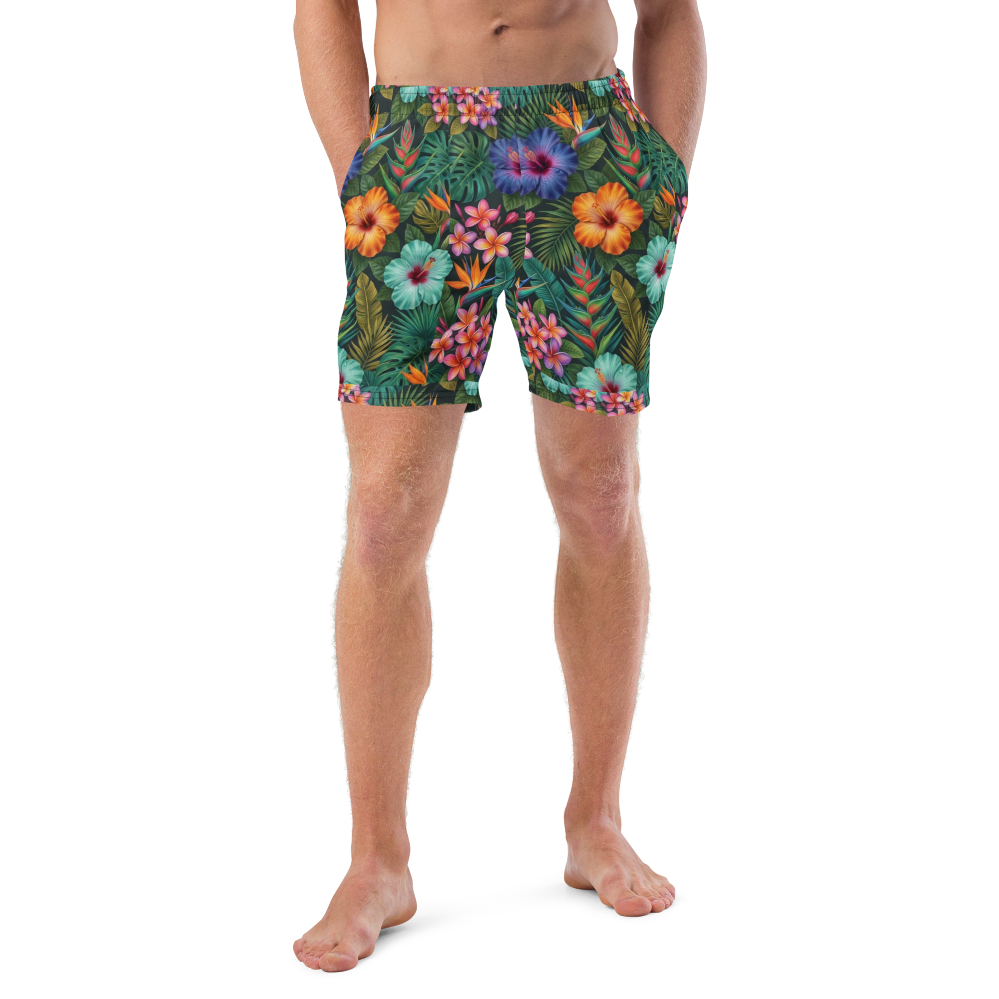 Appalachian Tropical Wildflower Men's Swim Trunks