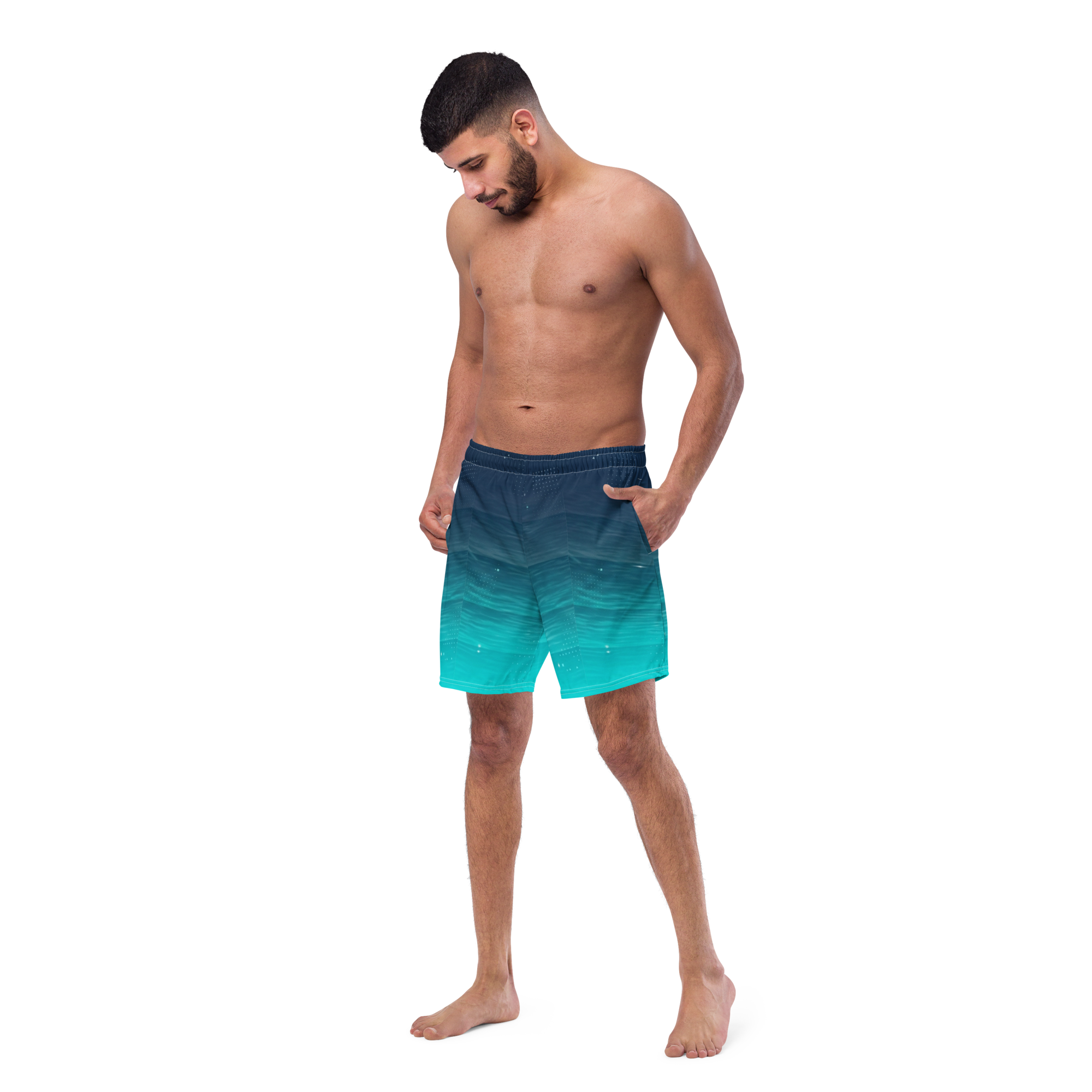 Deep Water Gradient Men's Swim Trunks