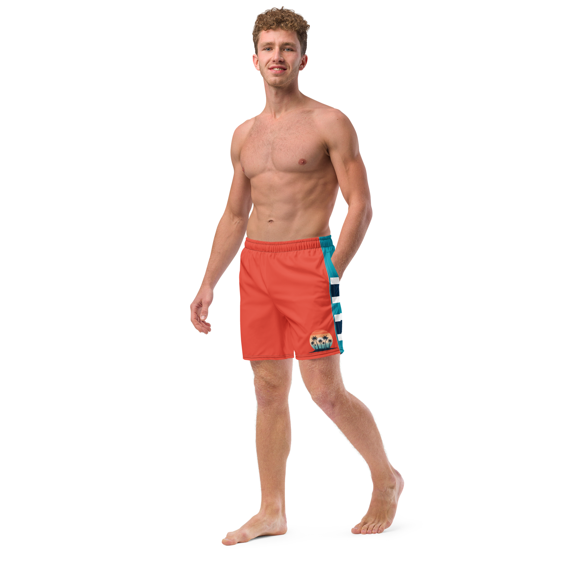 The Lifeguard Edition Men's All-Over Print Swim Trunks