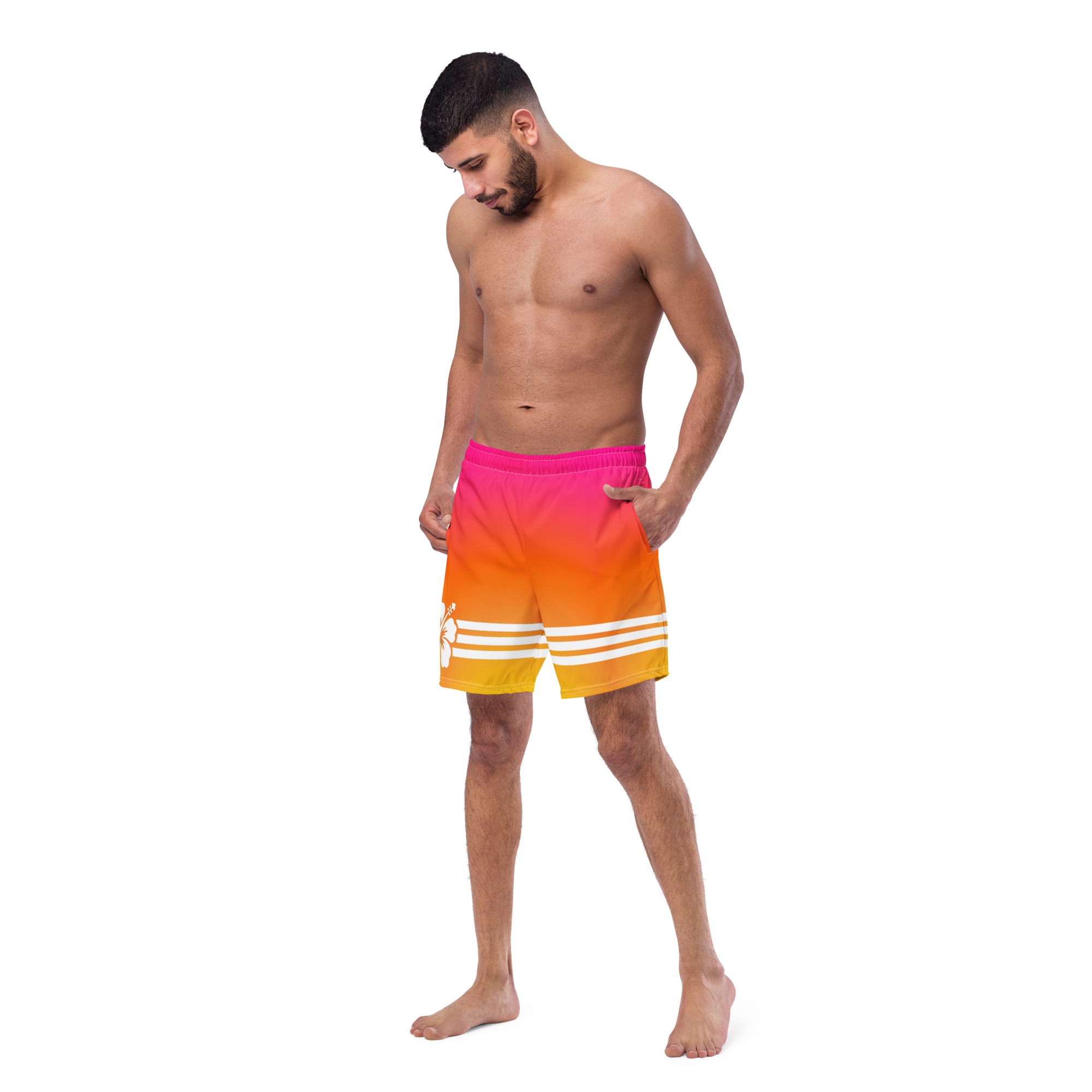 The Tropical Hibiscus Gradient Board Shorts