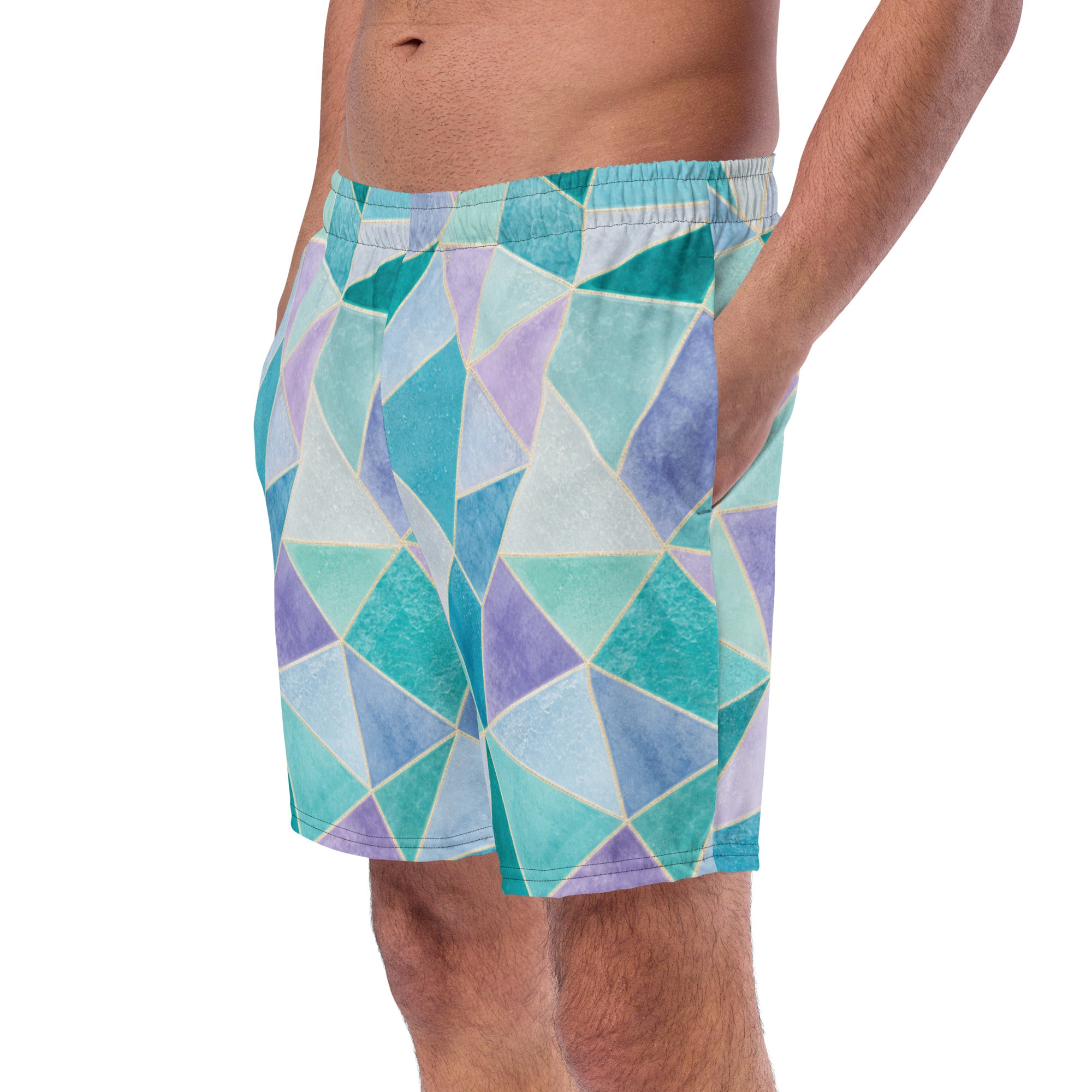 The Refined Elegance Mosaic Band Swim Trunks