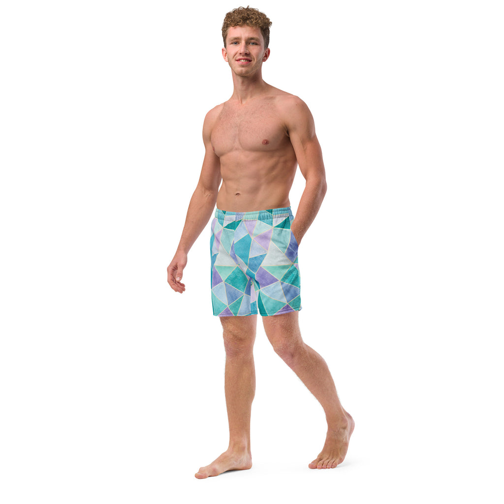 The Refined Elegance Mosaic Band Swim Trunks