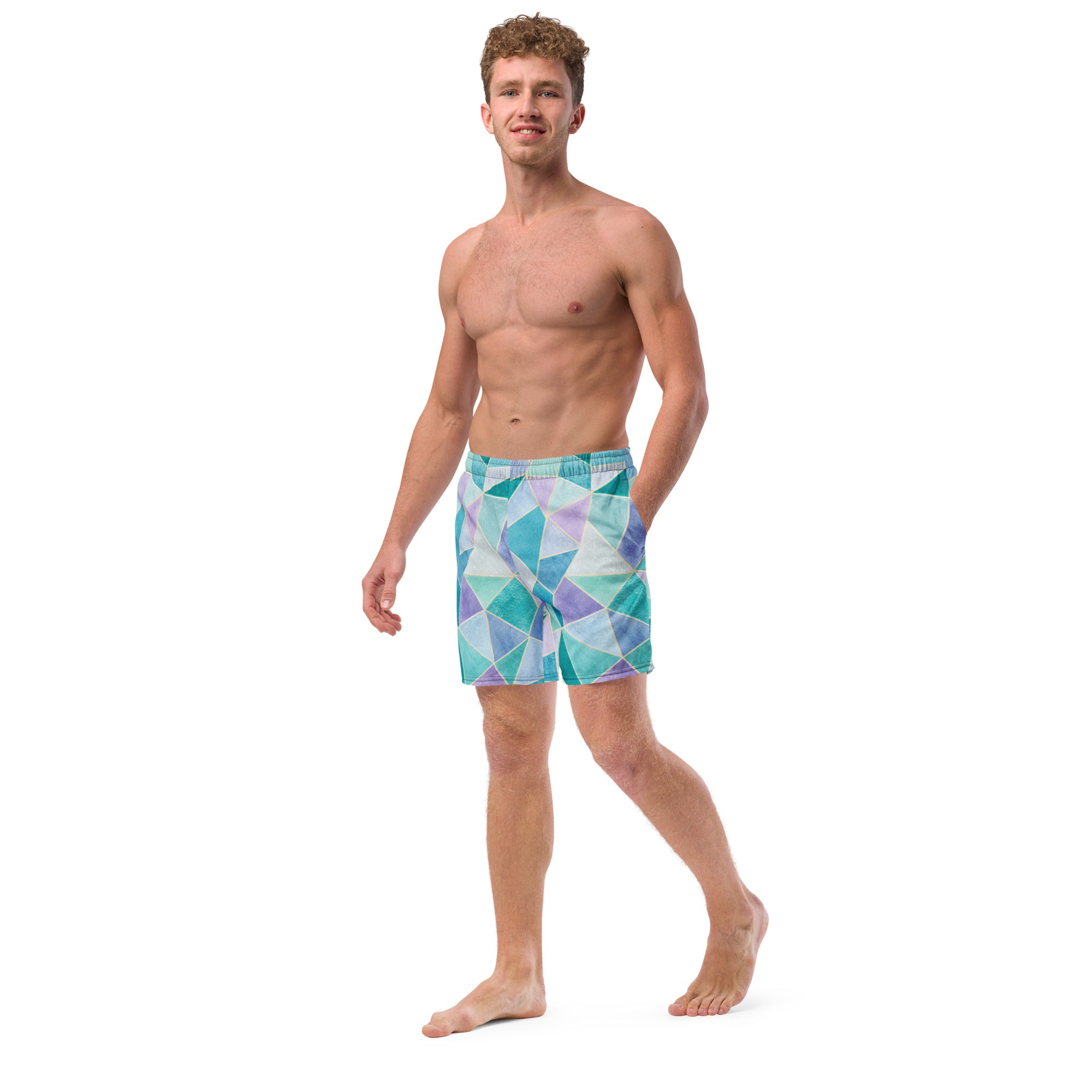 The Refined Elegance Mosaic Band Swim Trunks