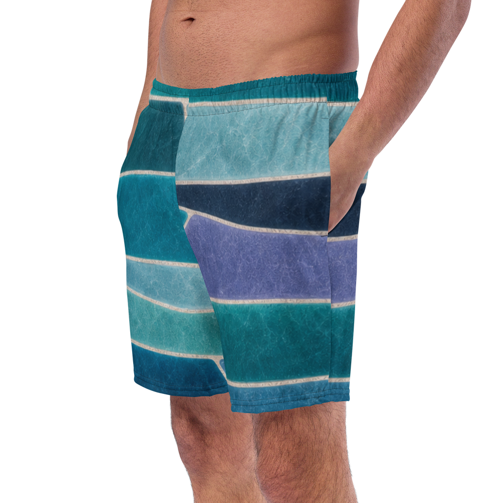 The Refined Elegance Rectangular Mosaic Swim Trunks