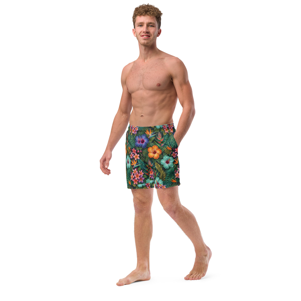 Appalachian Tropical Wildflower Men's Swim Trunks