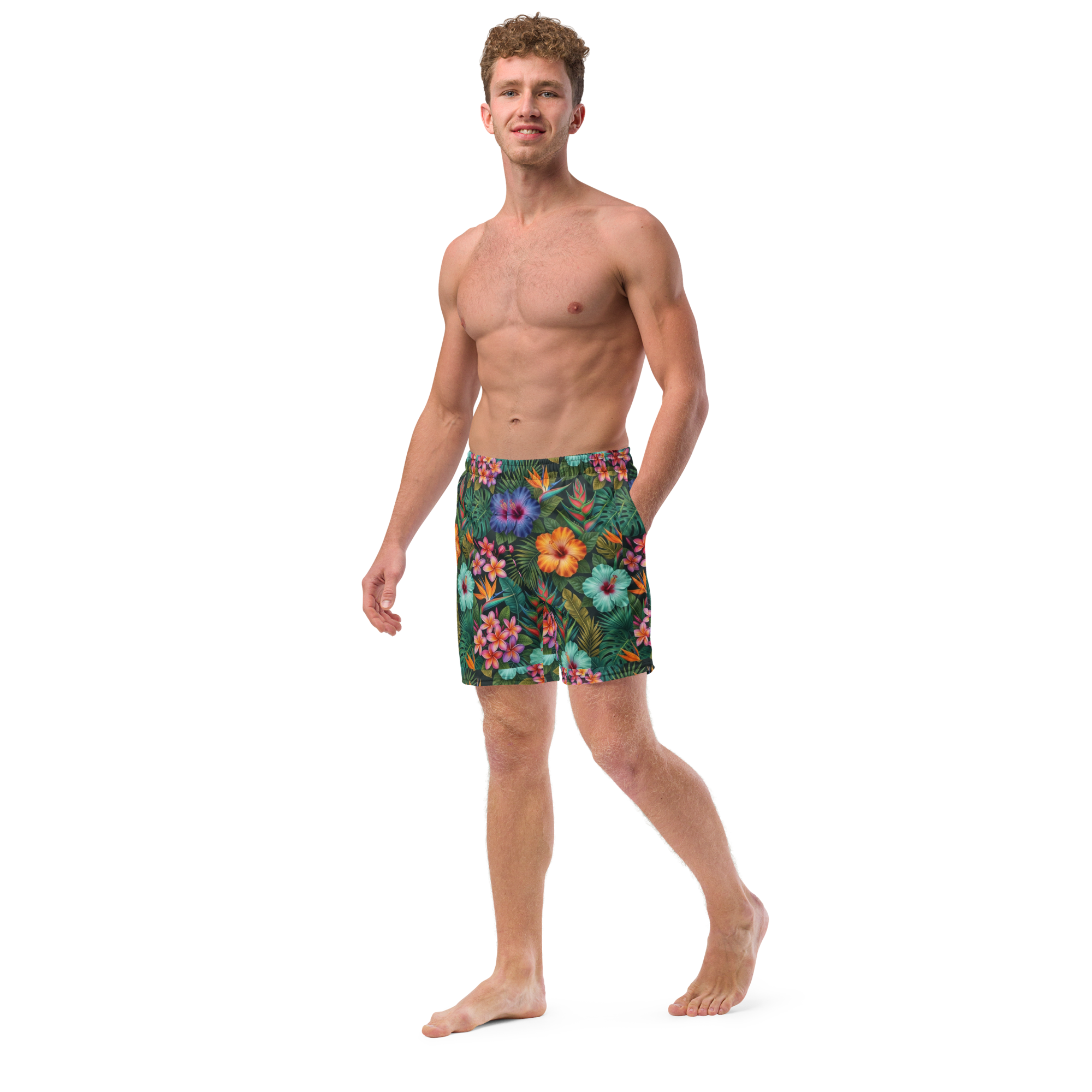 Appalachian Tropical Wildflower Men's Swim Trunks