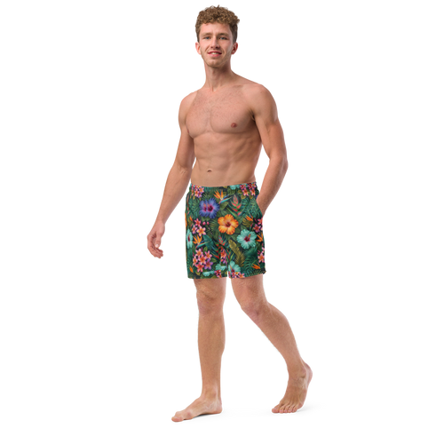 Appalachian Tropical Wildflower Men's Swim Trunks