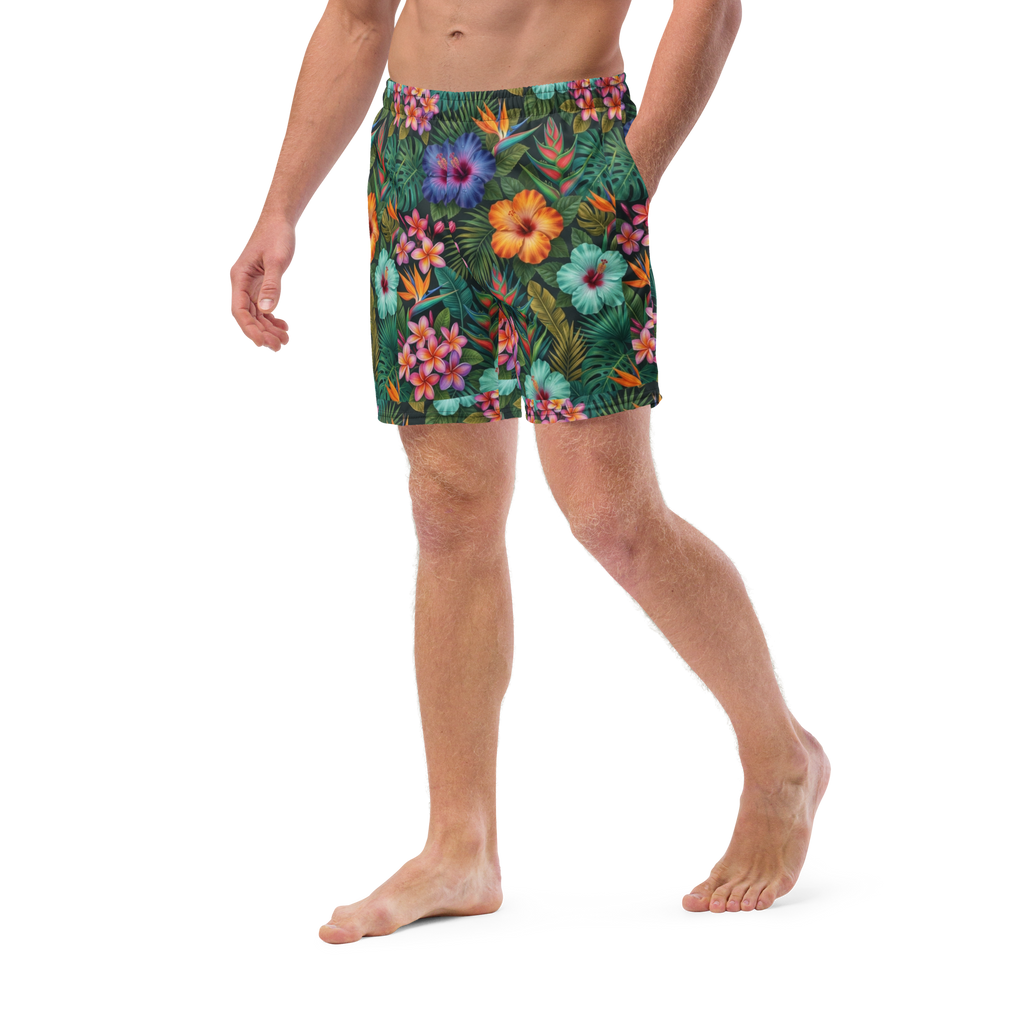 Appalachian Tropical Wildflower Men's Swim Trunks