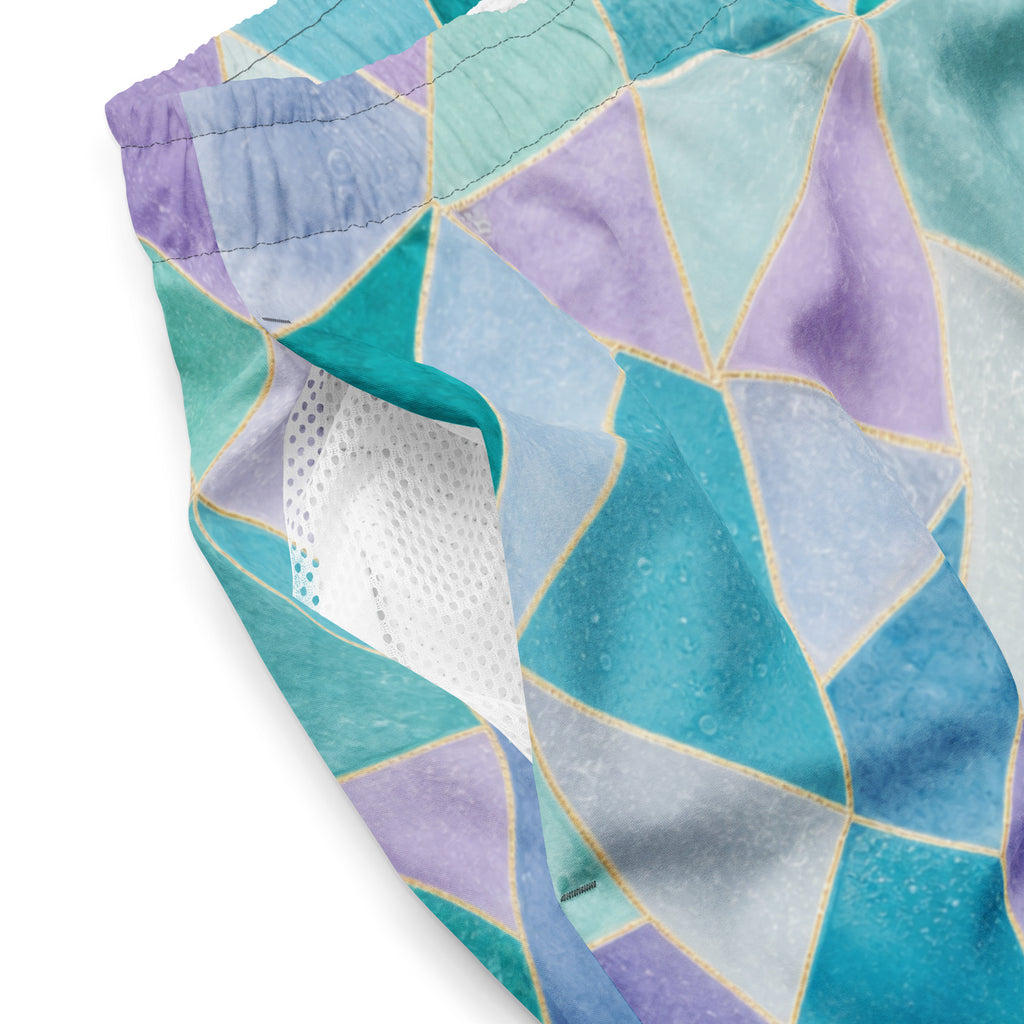 The Refined Elegance Mosaic Band Swim Trunks