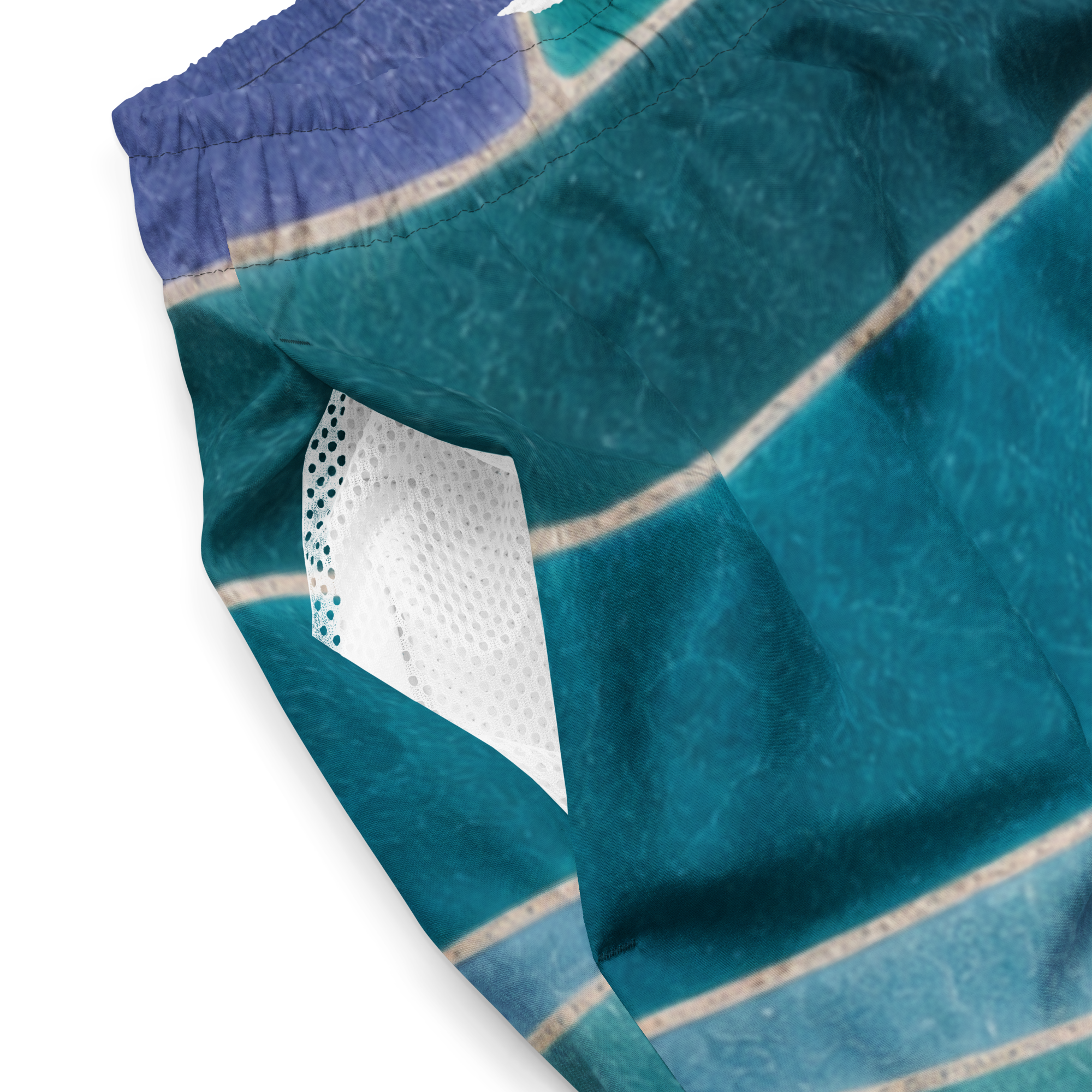The Refined Elegance Rectangular Mosaic Swim Trunks