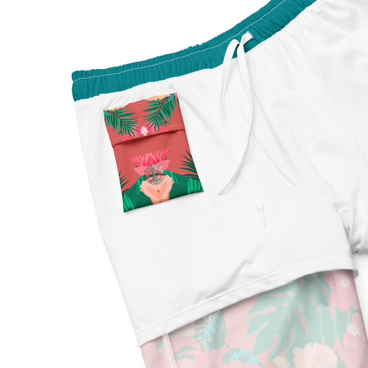 The Vintage Americana Mirrored Hibiscus Trunks