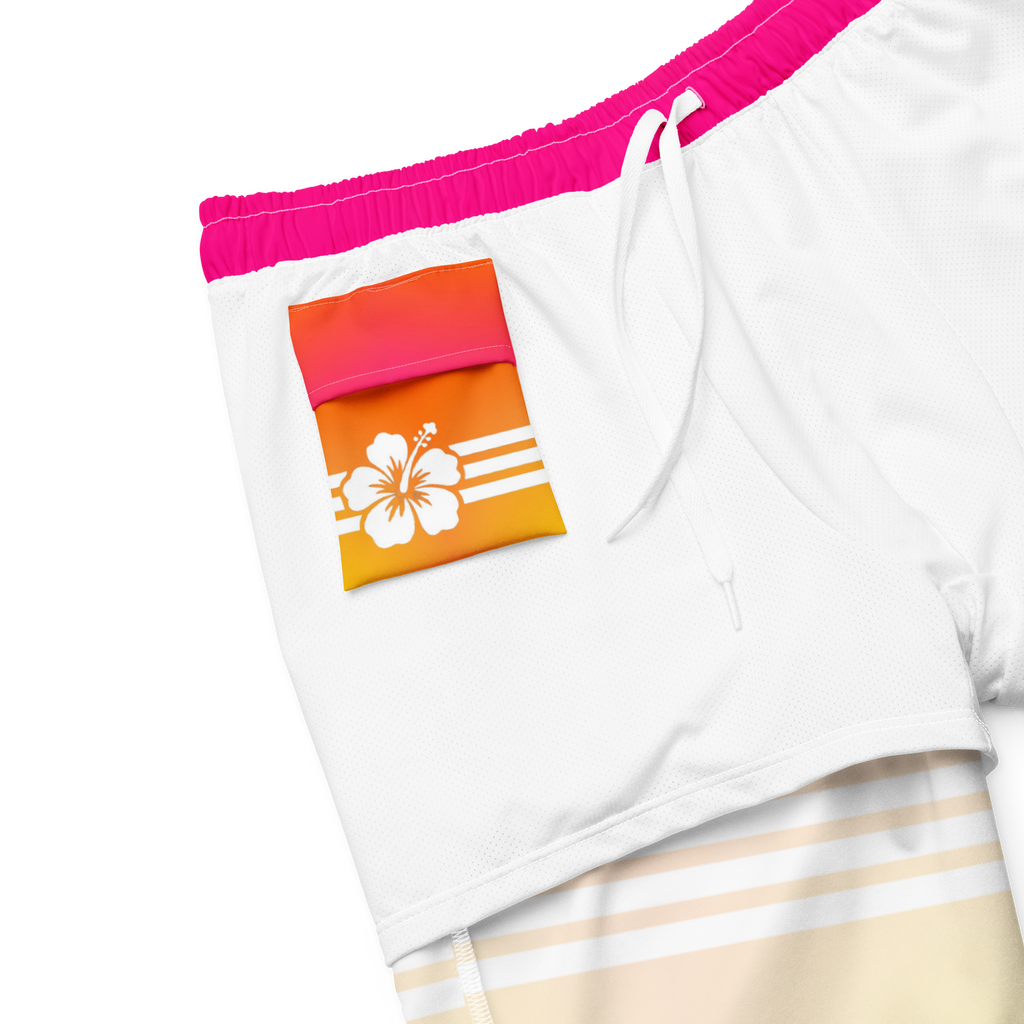 The Tropical Hibiscus Gradient Board Shorts