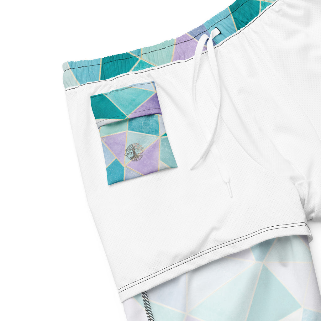The Refined Elegance Mosaic Band Swim Trunks