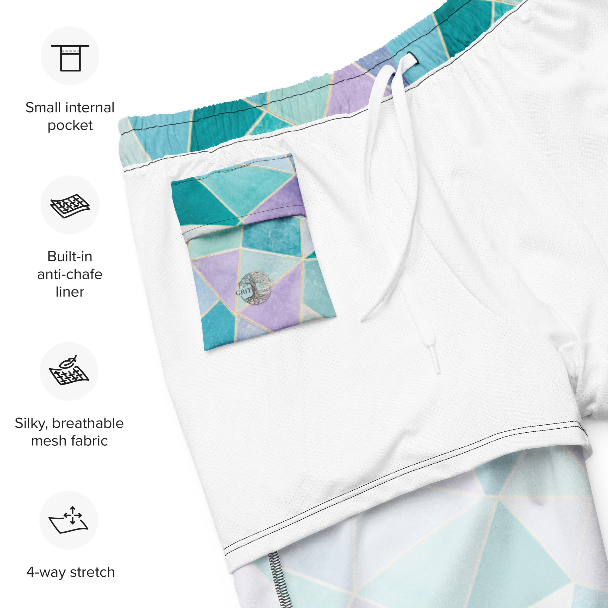 The Refined Elegance Mosaic Band Swim Trunks