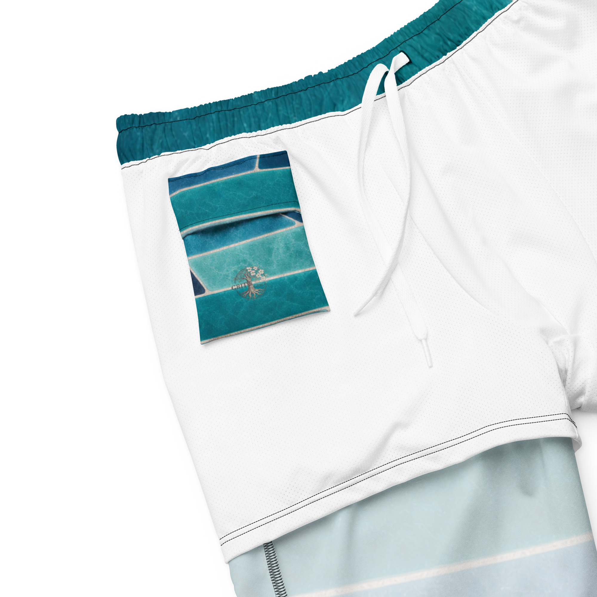 The Refined Elegance Rectangular Mosaic Swim Trunks