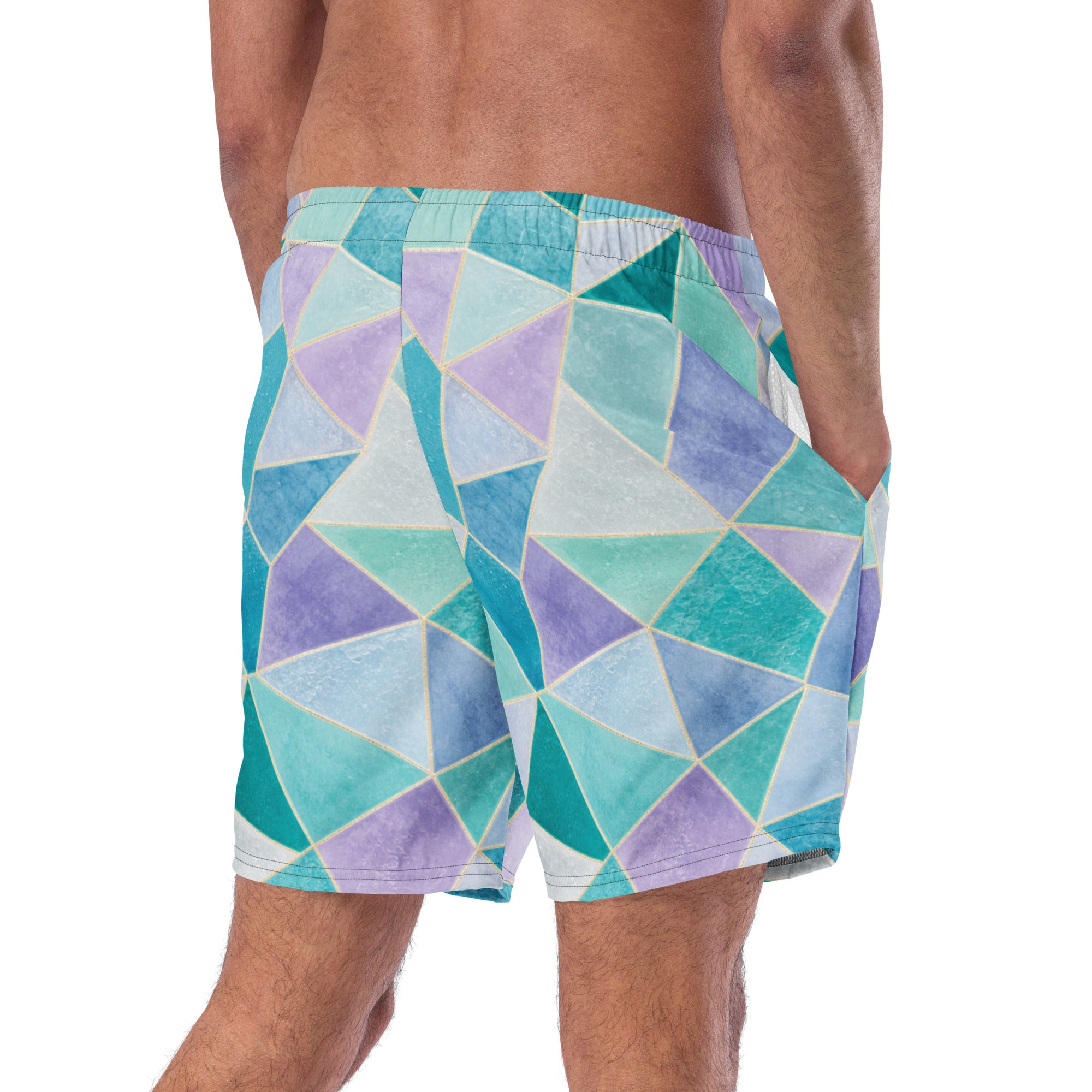 The Refined Elegance Mosaic Band Swim Trunks