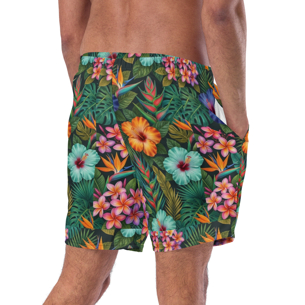 Appalachian Tropical Wildflower Men's Swim Trunks
