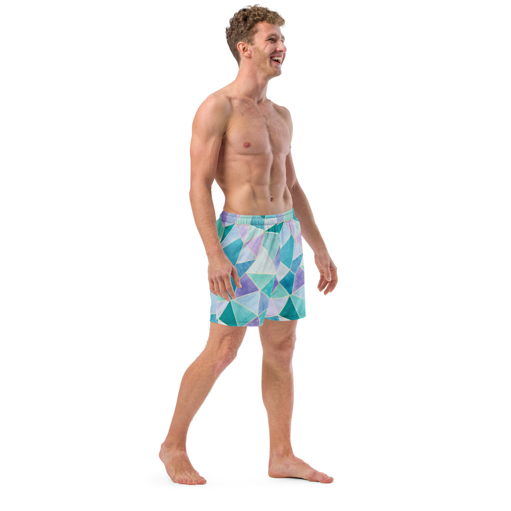 The Refined Elegance Mosaic Band Swim Trunks