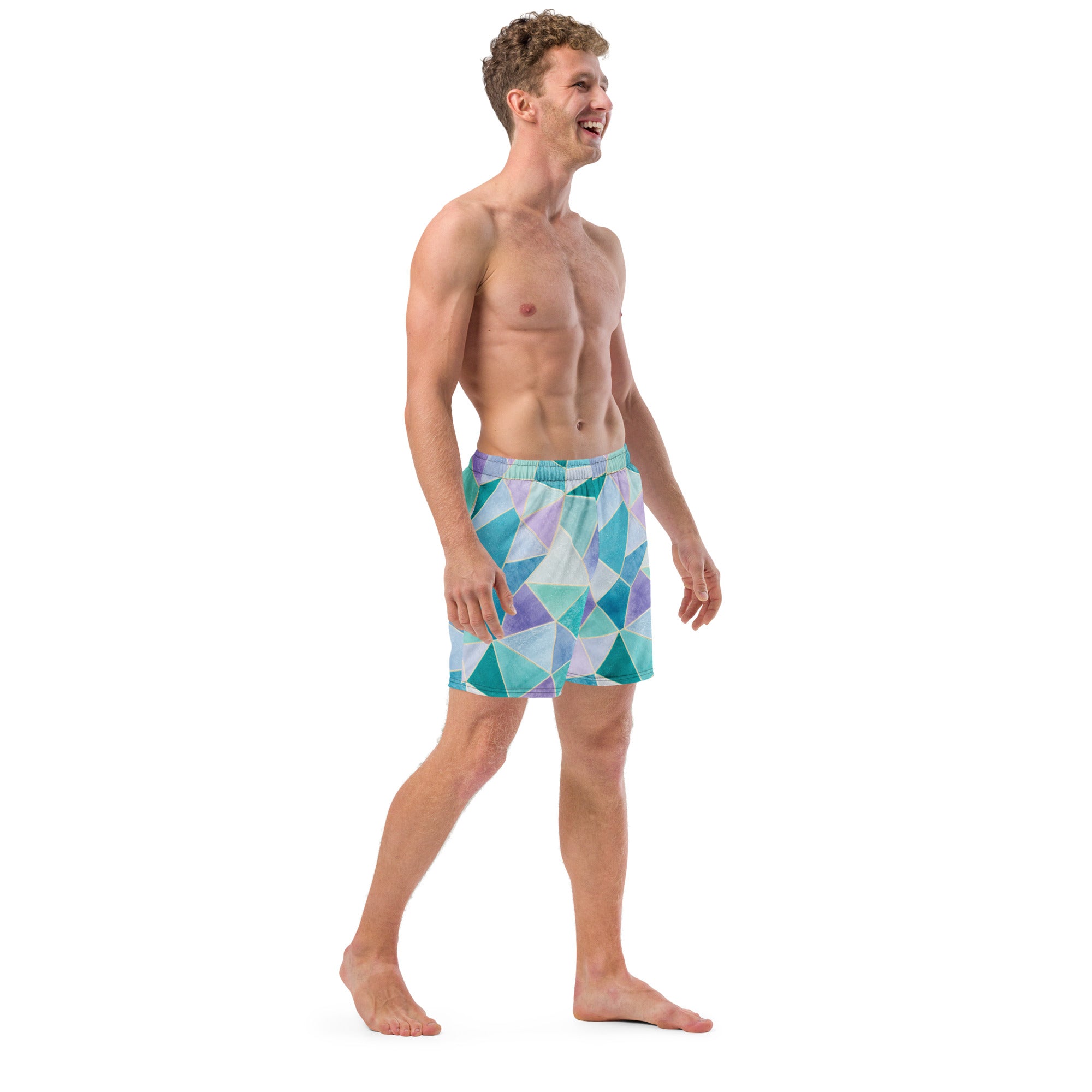 The Refined Elegance Mosaic Band Swim Trunks