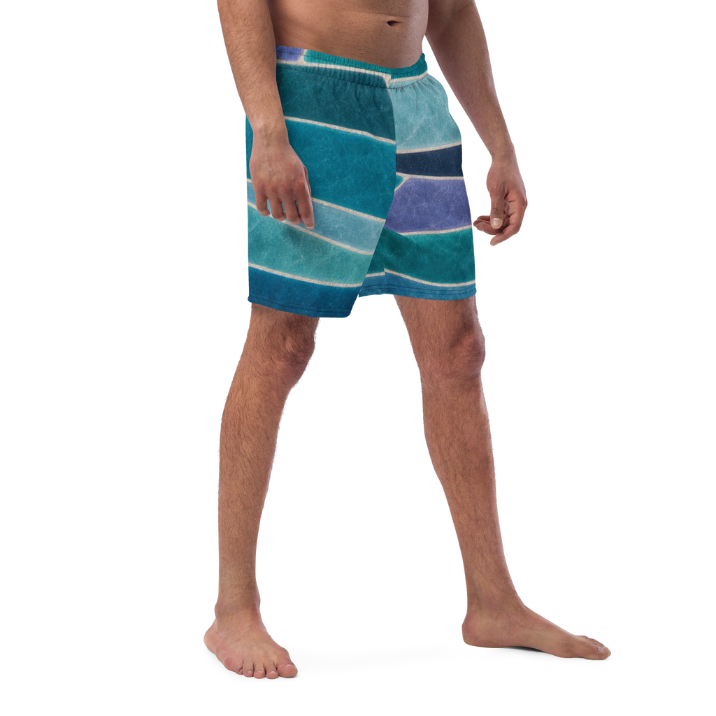 The Refined Elegance Rectangular Mosaic Swim Trunks