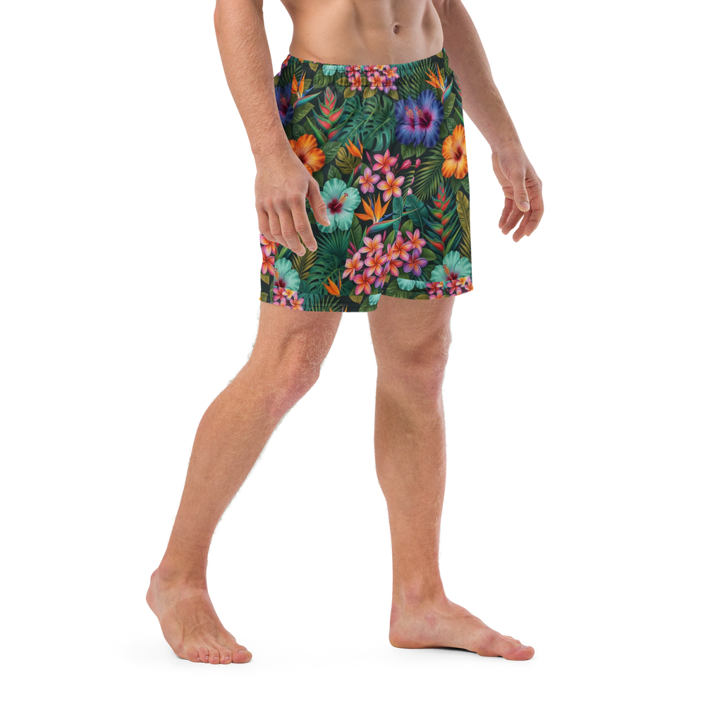 Appalachian Tropical Wildflower Men's Swim Trunks