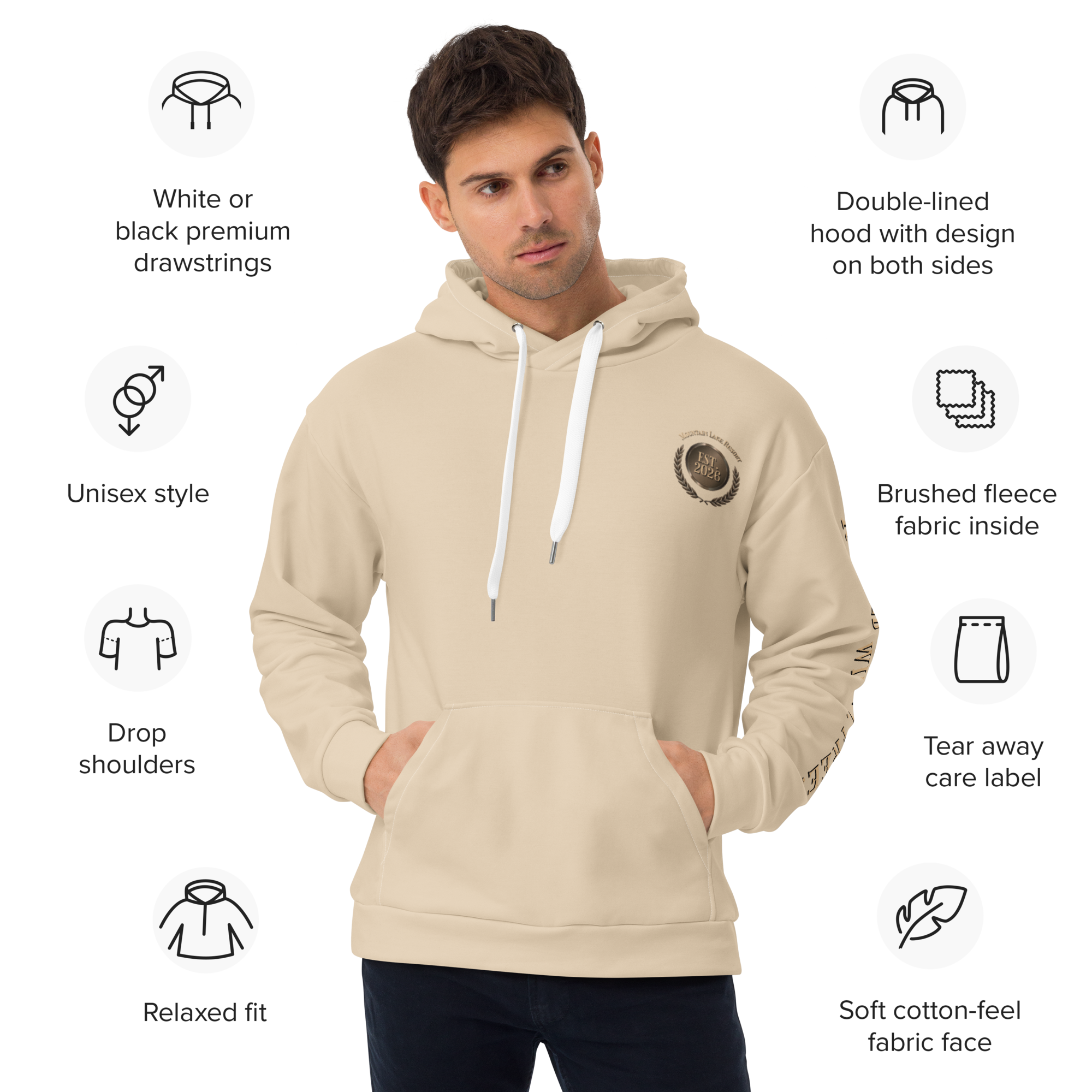 The Mountain Lake Resort Crest Unisex Hoodie
