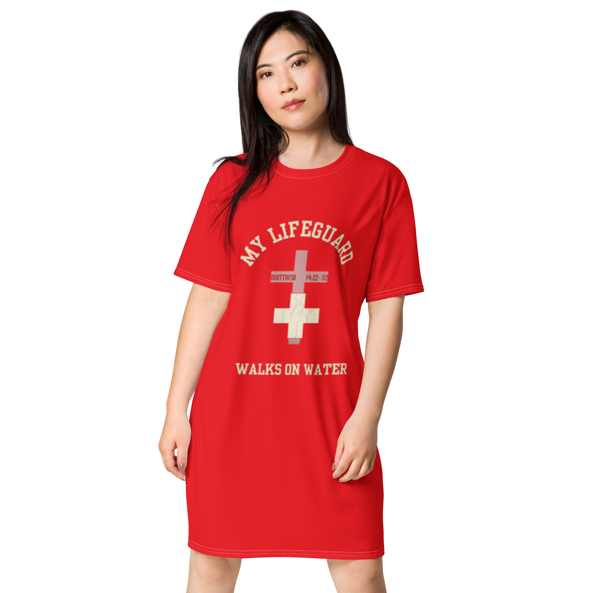 My Lifeguard Walks on Water T-shirt dress