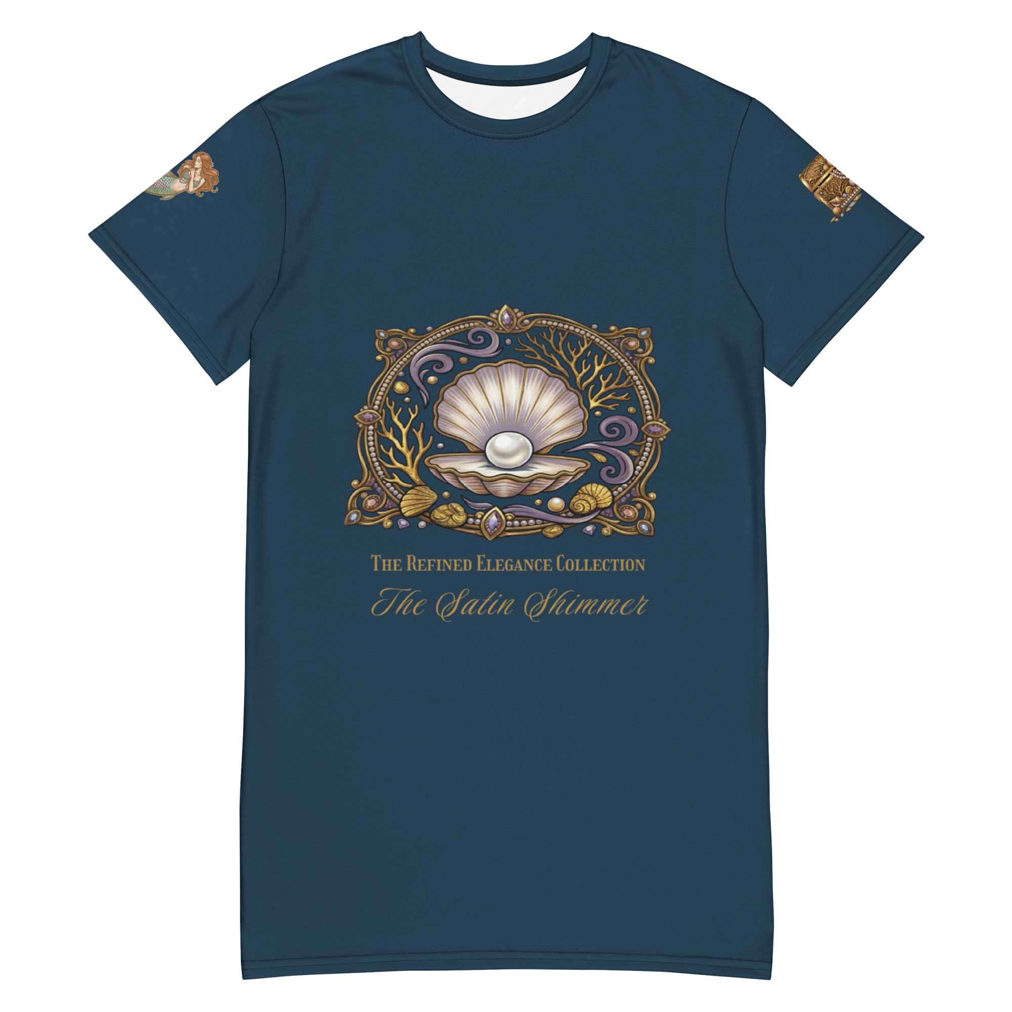 The Refined Elegance Treasures of the Tide T-Shirt Dress Cover-Up