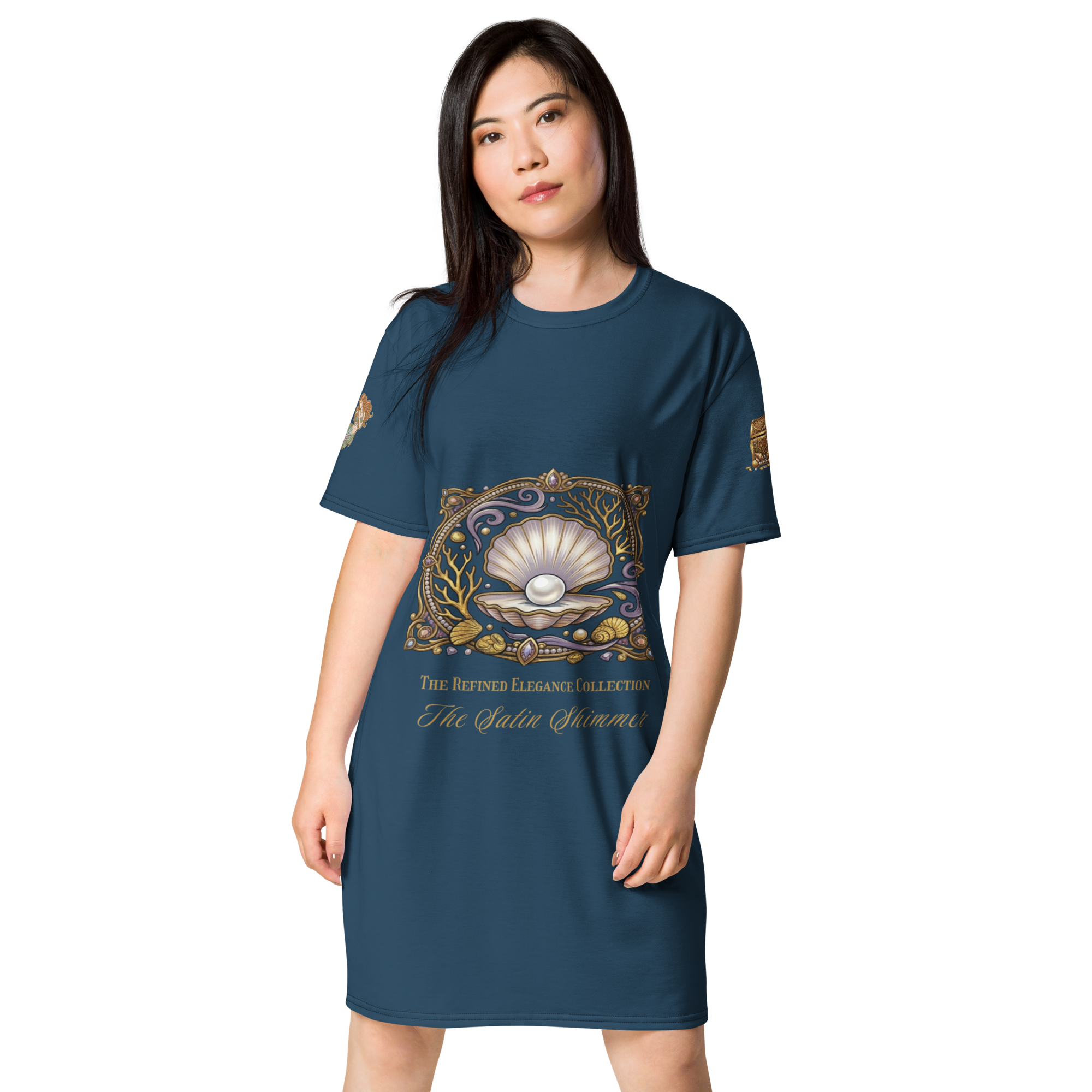 The Refined Elegance Treasures of the Tide T-Shirt Dress Cover-Up