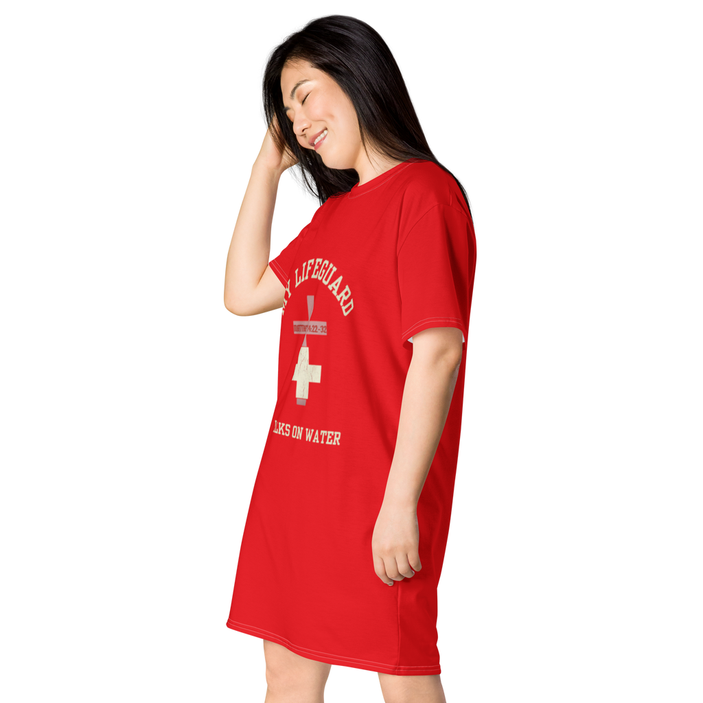 My Lifeguard Walks on Water T-shirt dress