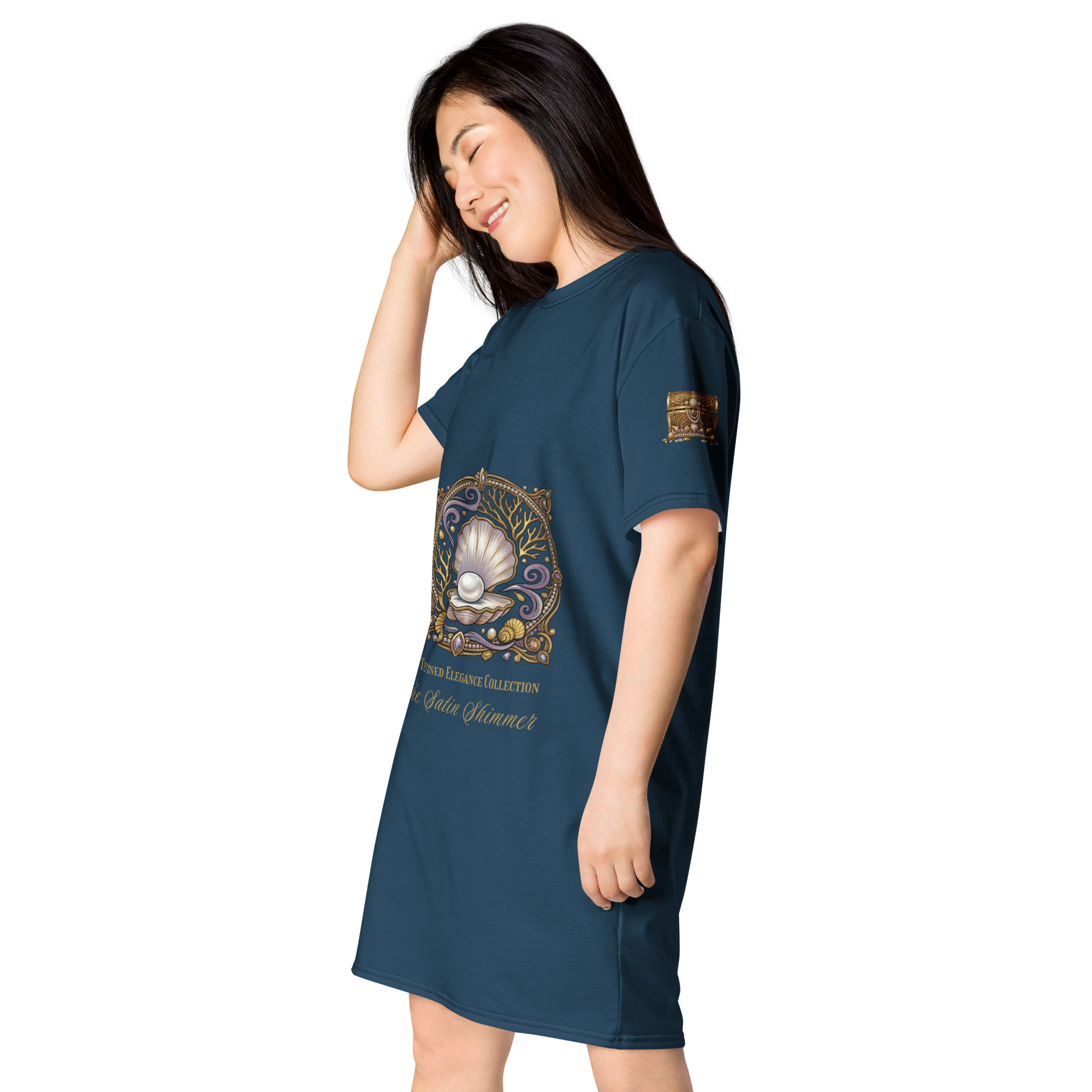 The Refined Elegance Treasures of the Tide T-Shirt Dress Cover-Up