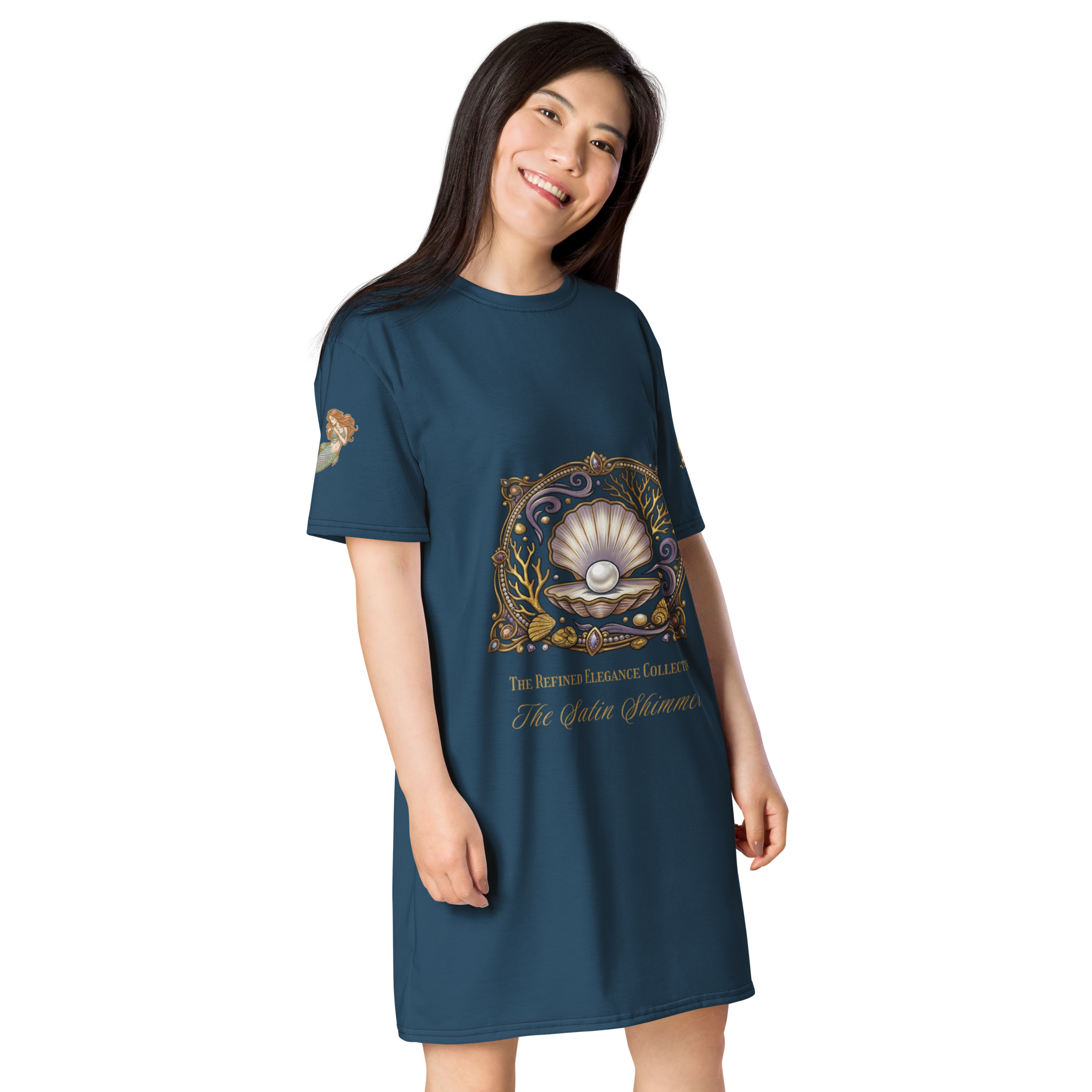 The Refined Elegance Treasures of the Tide T-Shirt Dress Cover-Up