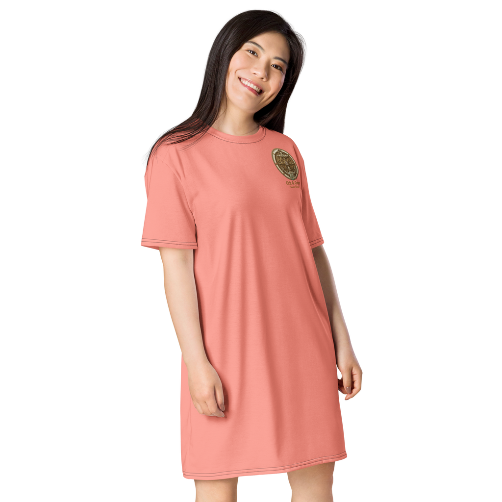 The Refined Elegance Vintage Compass T-Shirt Dress Cover-Up