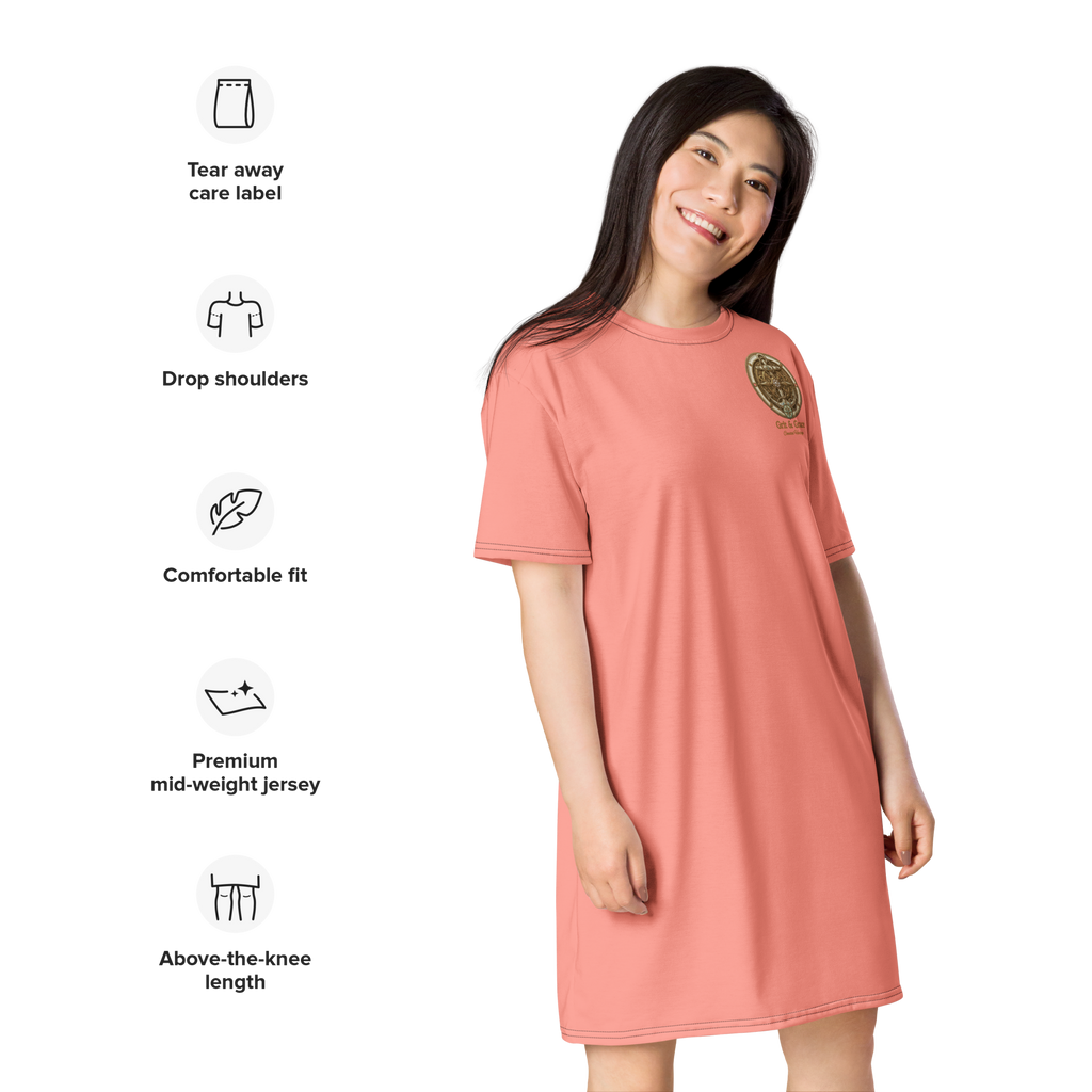 The Refined Elegance Vintage Compass T-Shirt Dress Cover-Up