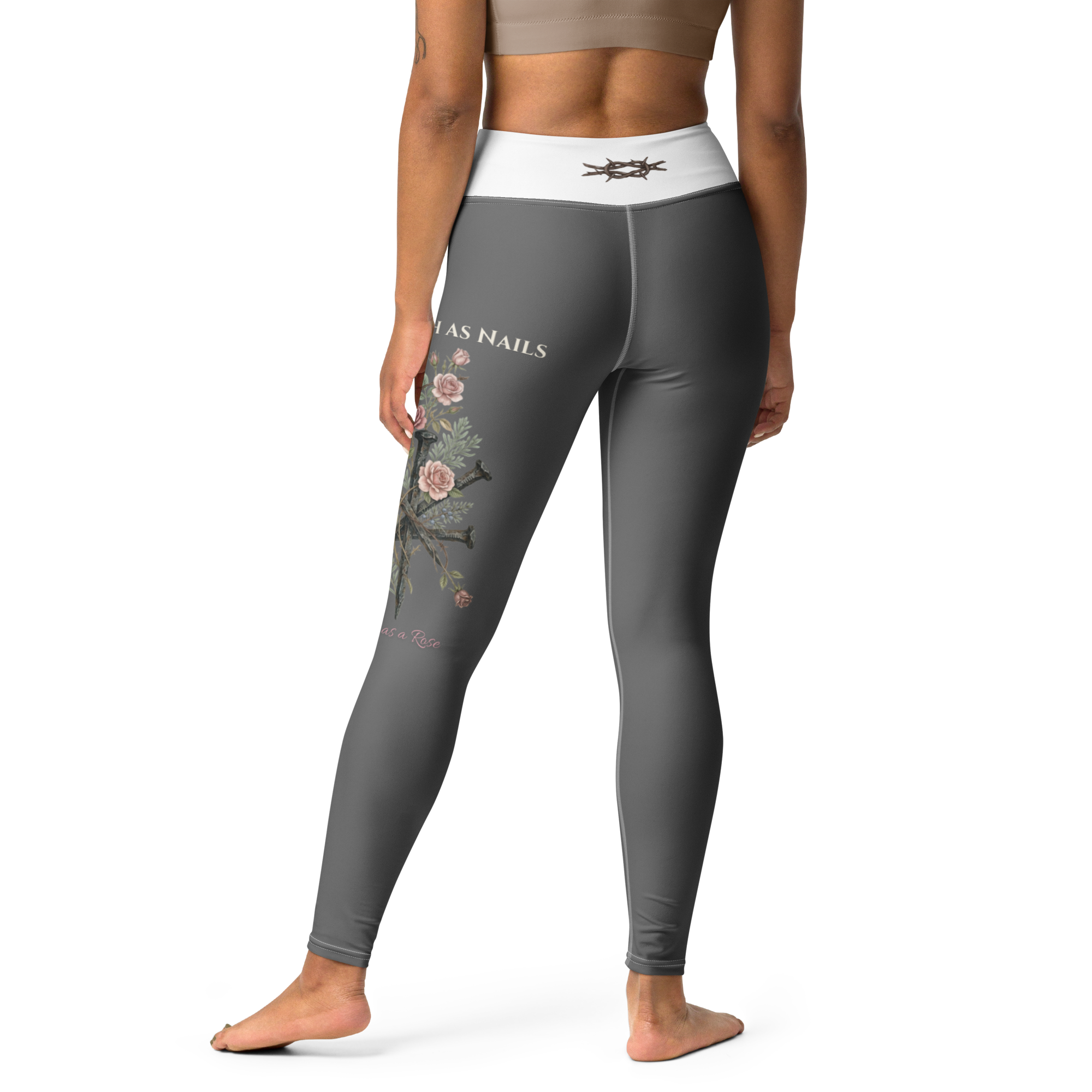 GRIT & Grace - "Hard as Nails, Soft as a Rose" Premium Yoga Leggings