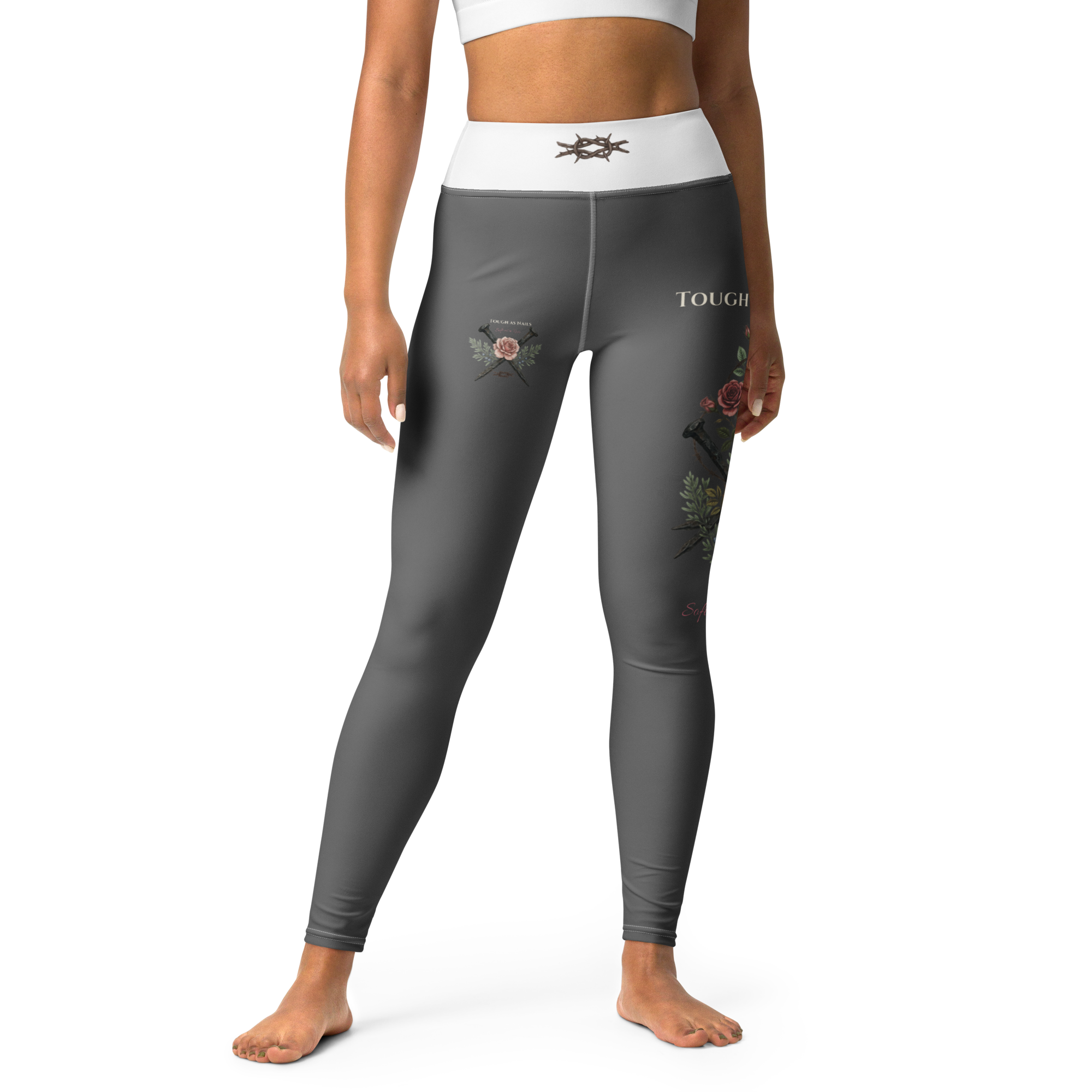 GRIT & Grace - "Hard as Nails, Soft as a Rose" Premium Yoga Leggings