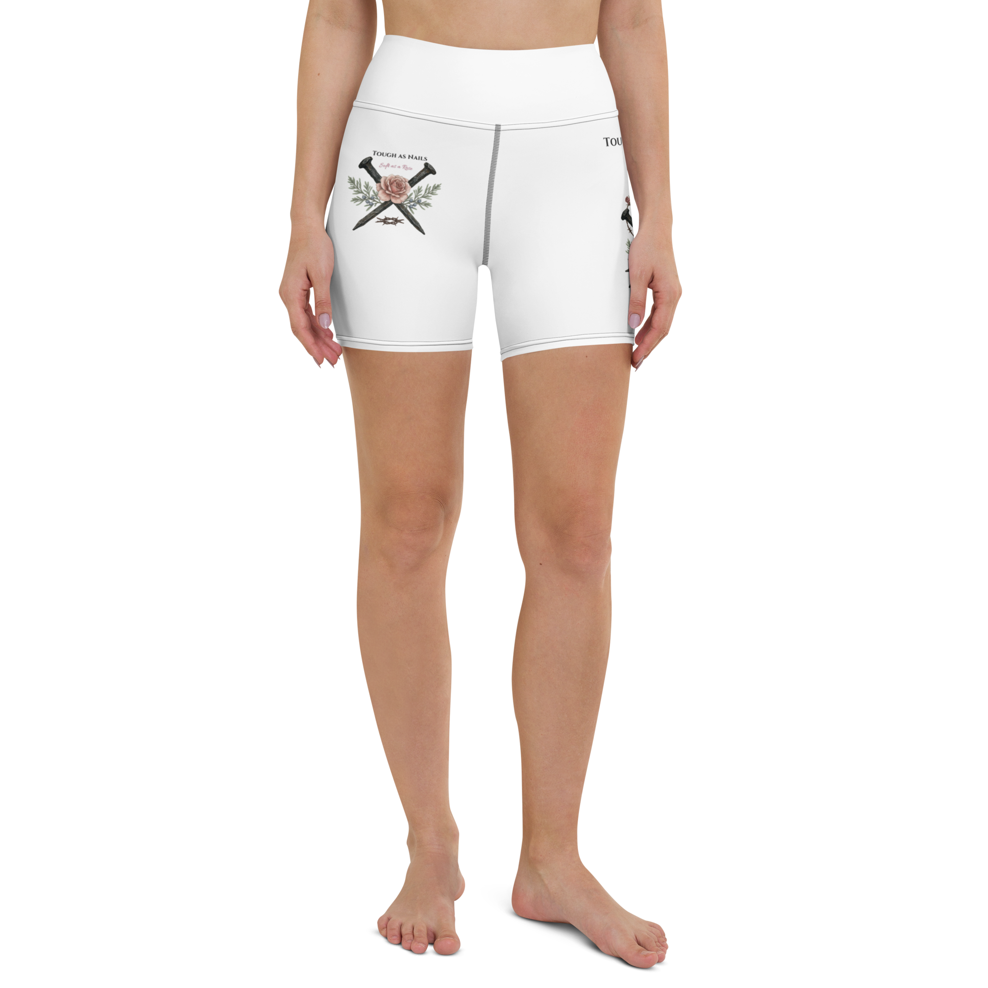 GRIT & Grace - "Hard as Nails" High-Waisted Yoga Shorts
