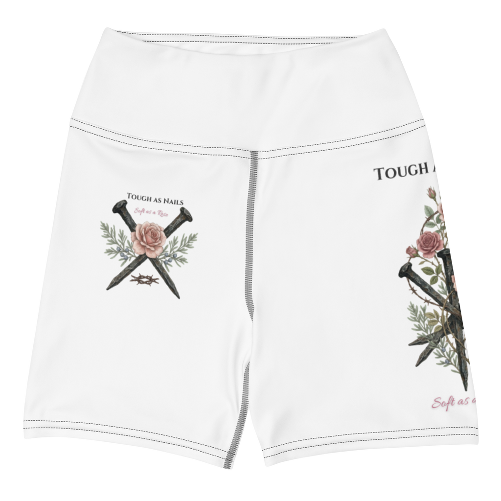 GRIT & Grace - "Hard as Nails" High-Waisted Yoga Shorts