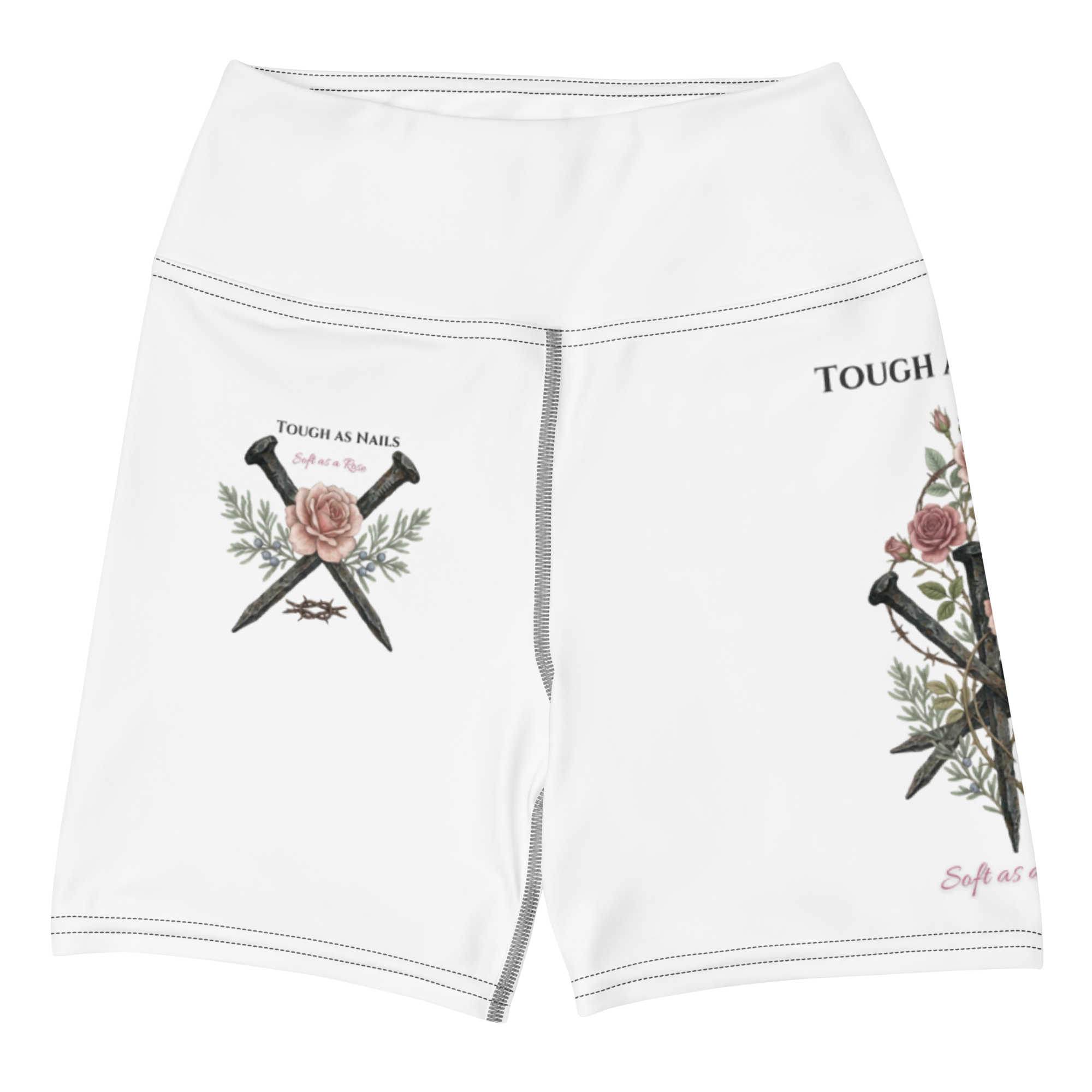 GRIT & Grace - "Hard as Nails" High-Waisted Yoga Shorts