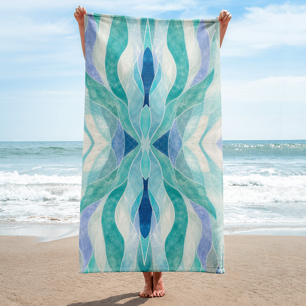 The Refined Elegance Hourglass Mosaic Premium Beach Towel