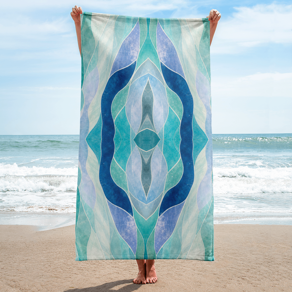 The Refined Elegance Diamond Chevron Premium Beach Towel