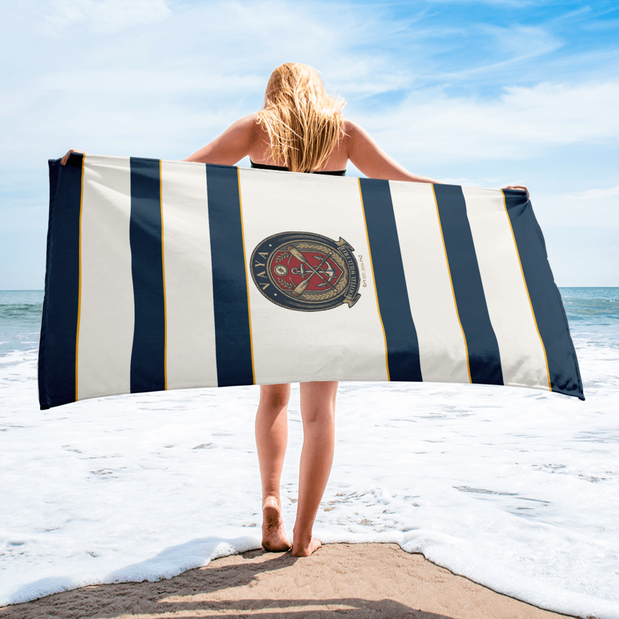 The Vintage Americana VAYA Heritage Crest Towel