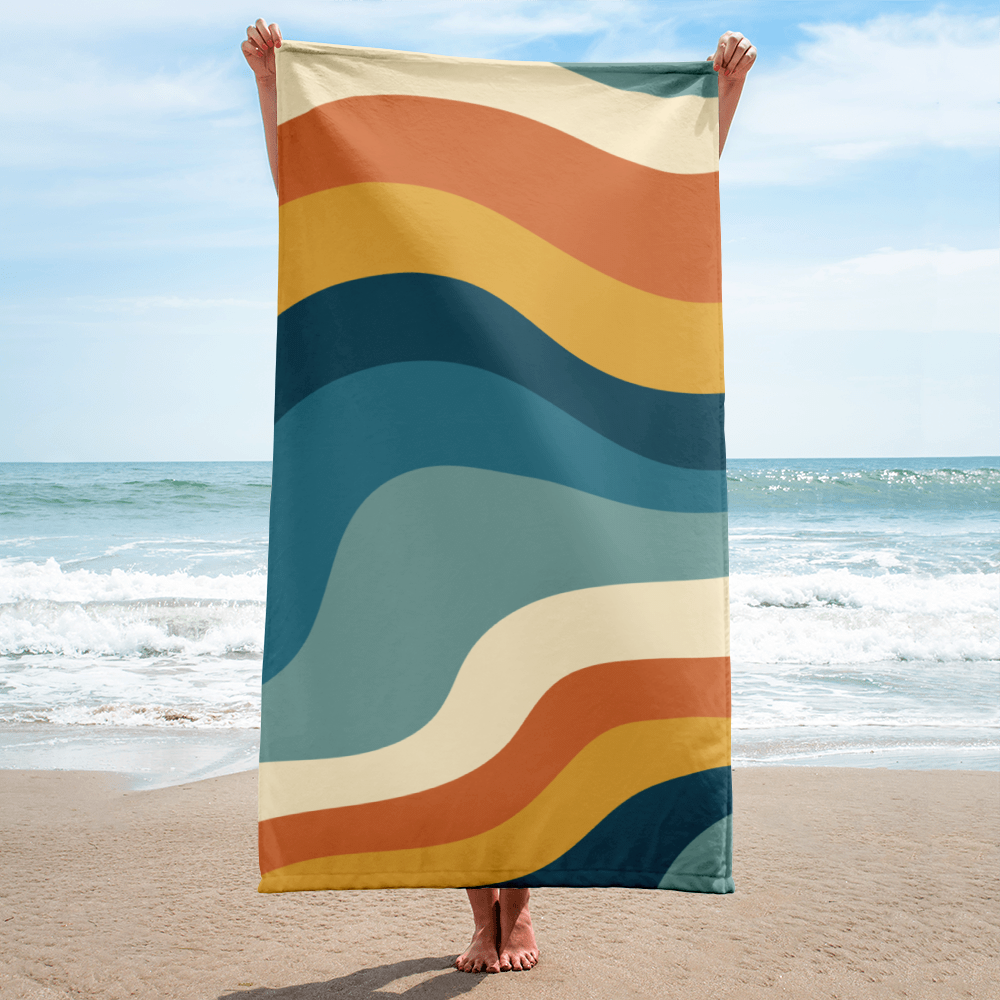The Vintage Americana Sunset Wave Resort Towel