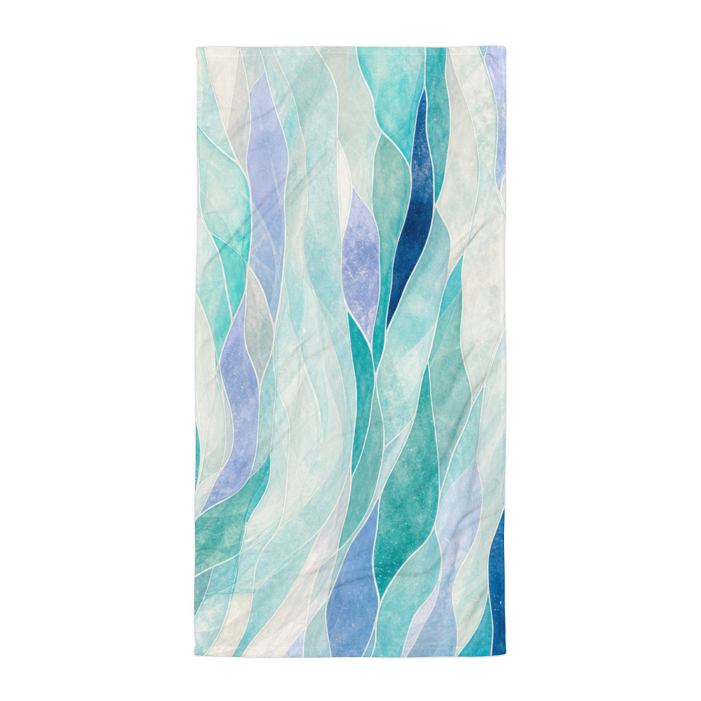 The Refined Elegance Fluid Mosaic Premium Beach Towel