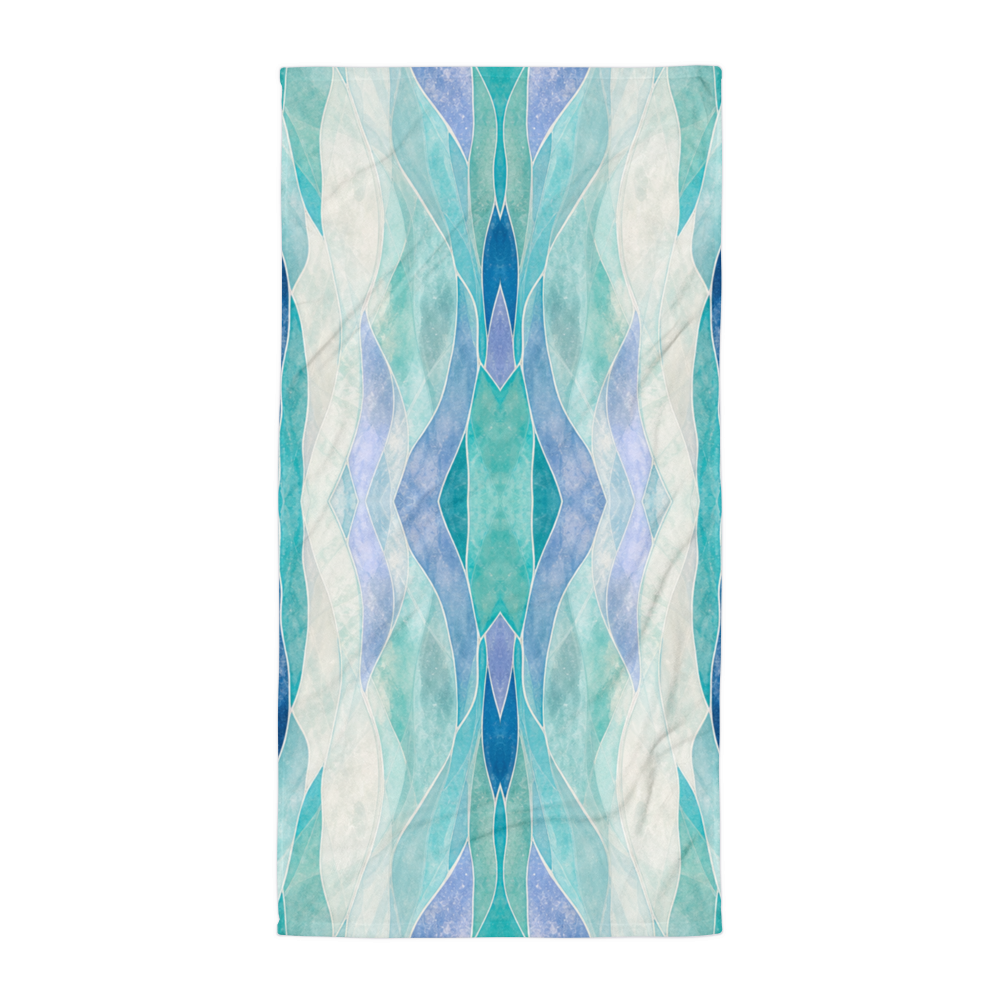 The Refined Elegance Blown Glass Mosaic Premium Beach Towel