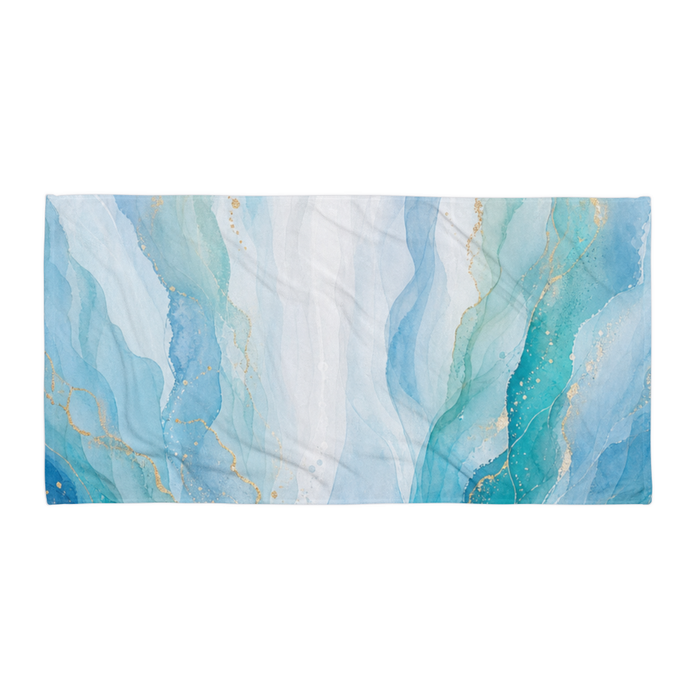 The Refined Elegance Seaglass Sky Premium Beach Towel