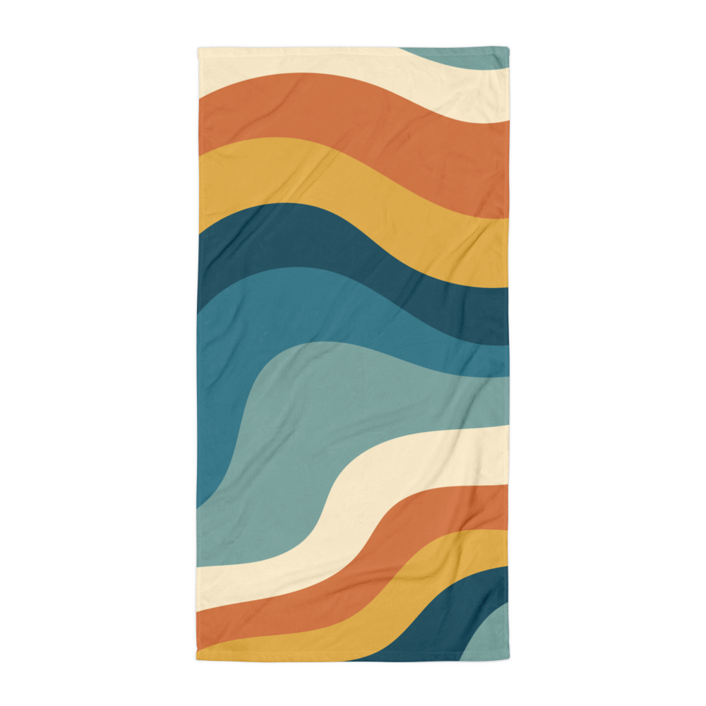 The Vintage Americana Sunset Wave Resort Towel