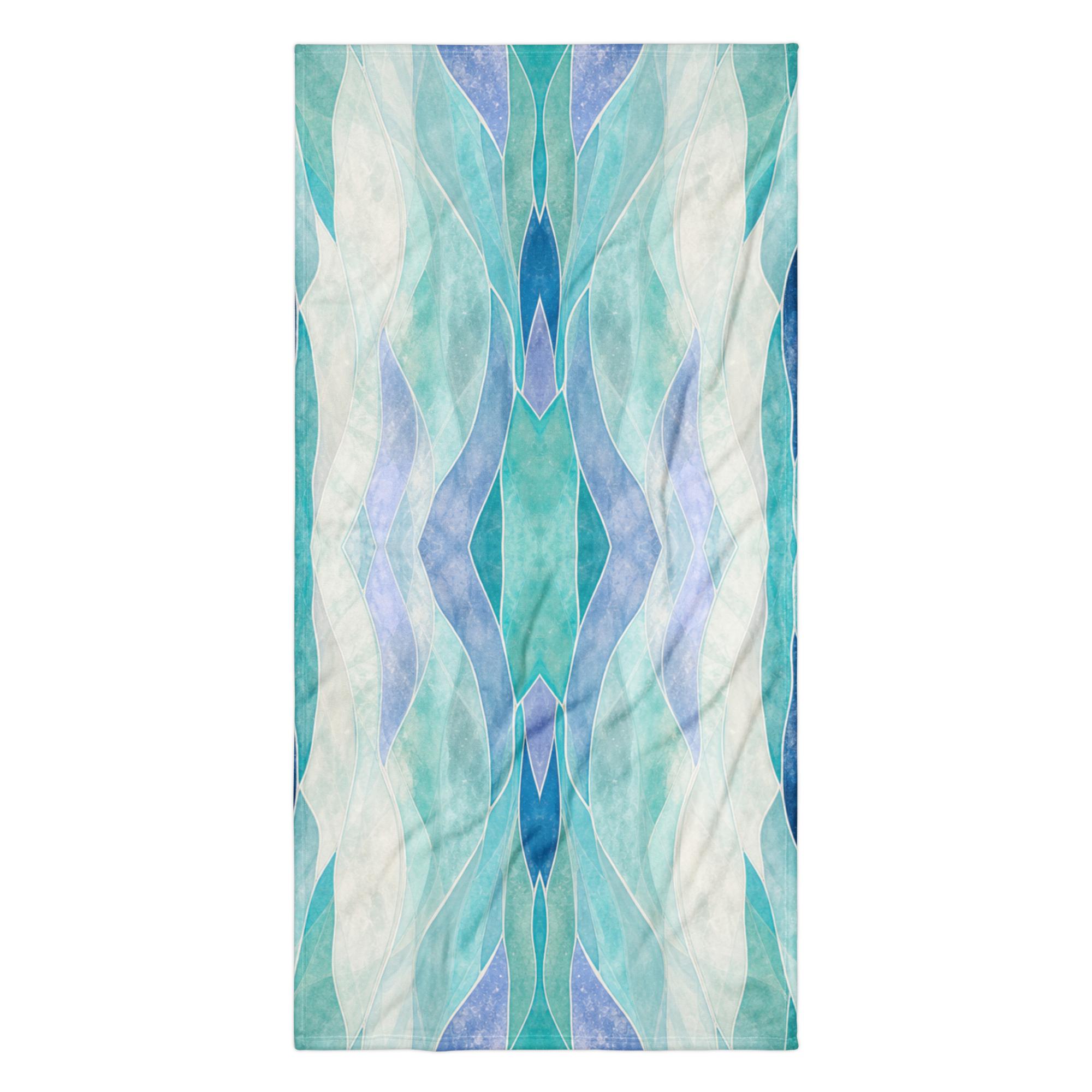 The Refined Elegance Blown Glass Mosaic Premium Beach Towel