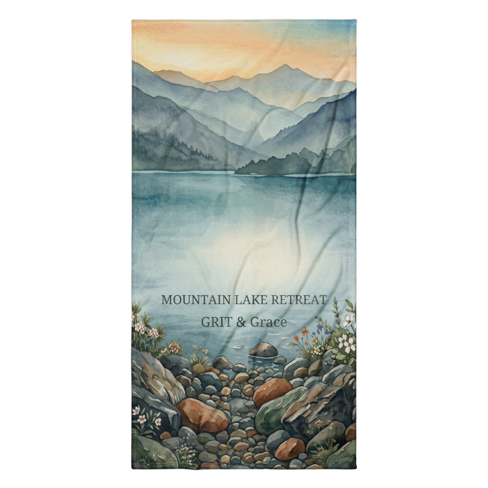 The Mountain Lake Retreat Scenic Premium Towel
