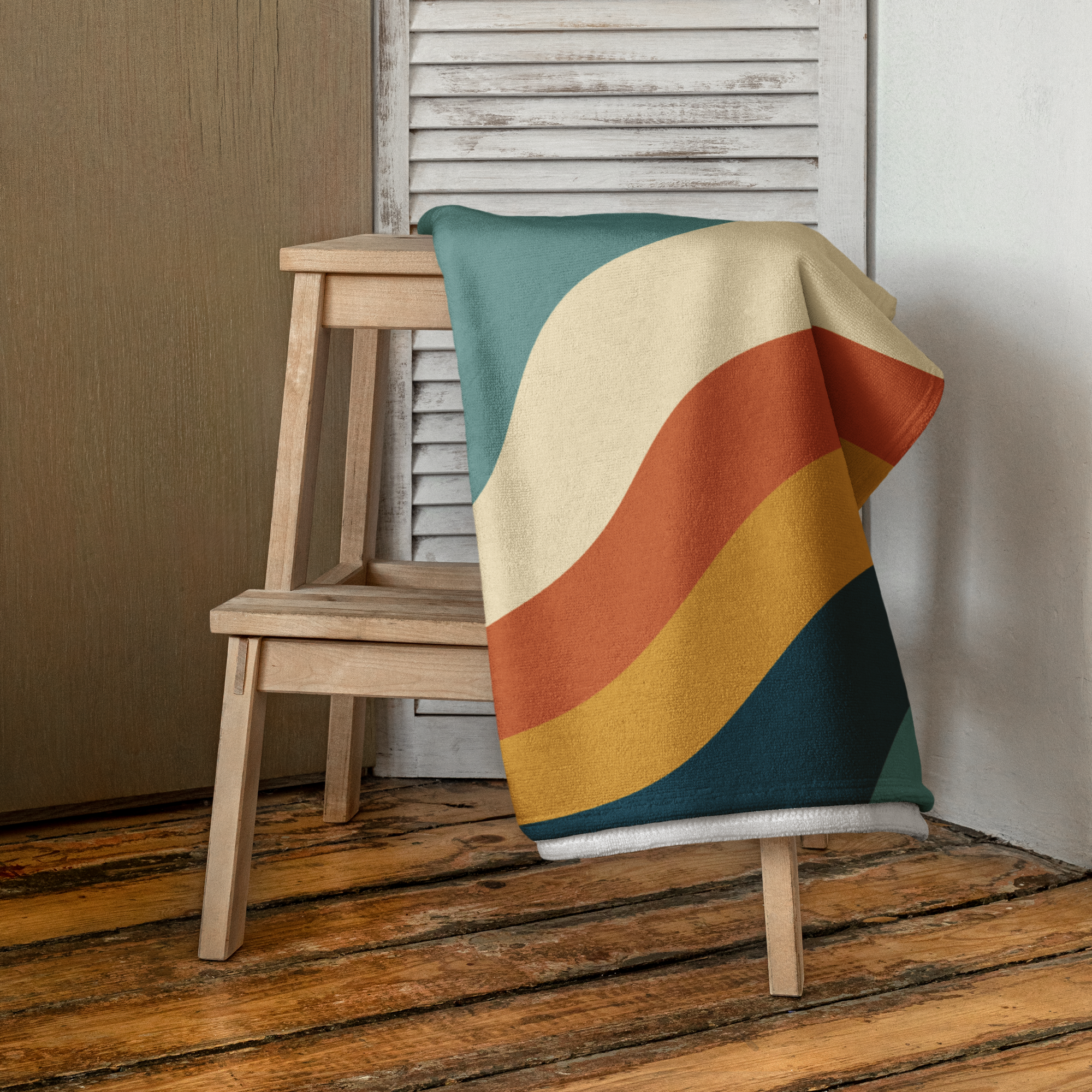 The Vintage Americana Sunset Wave Resort Towel
